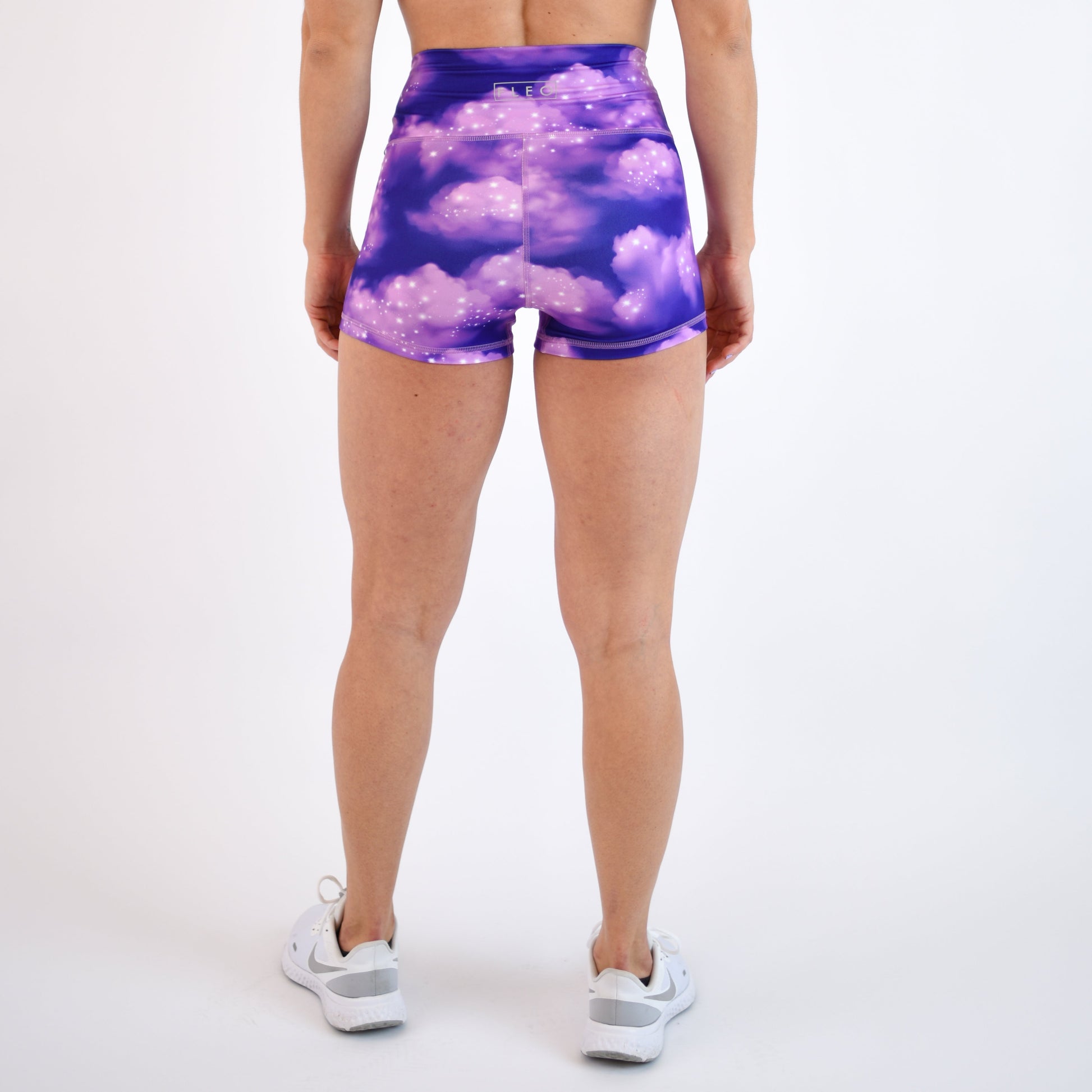 FLEO - True High Original Short 2.5" - Higher Rise - Shorts - glitter-clouds-6