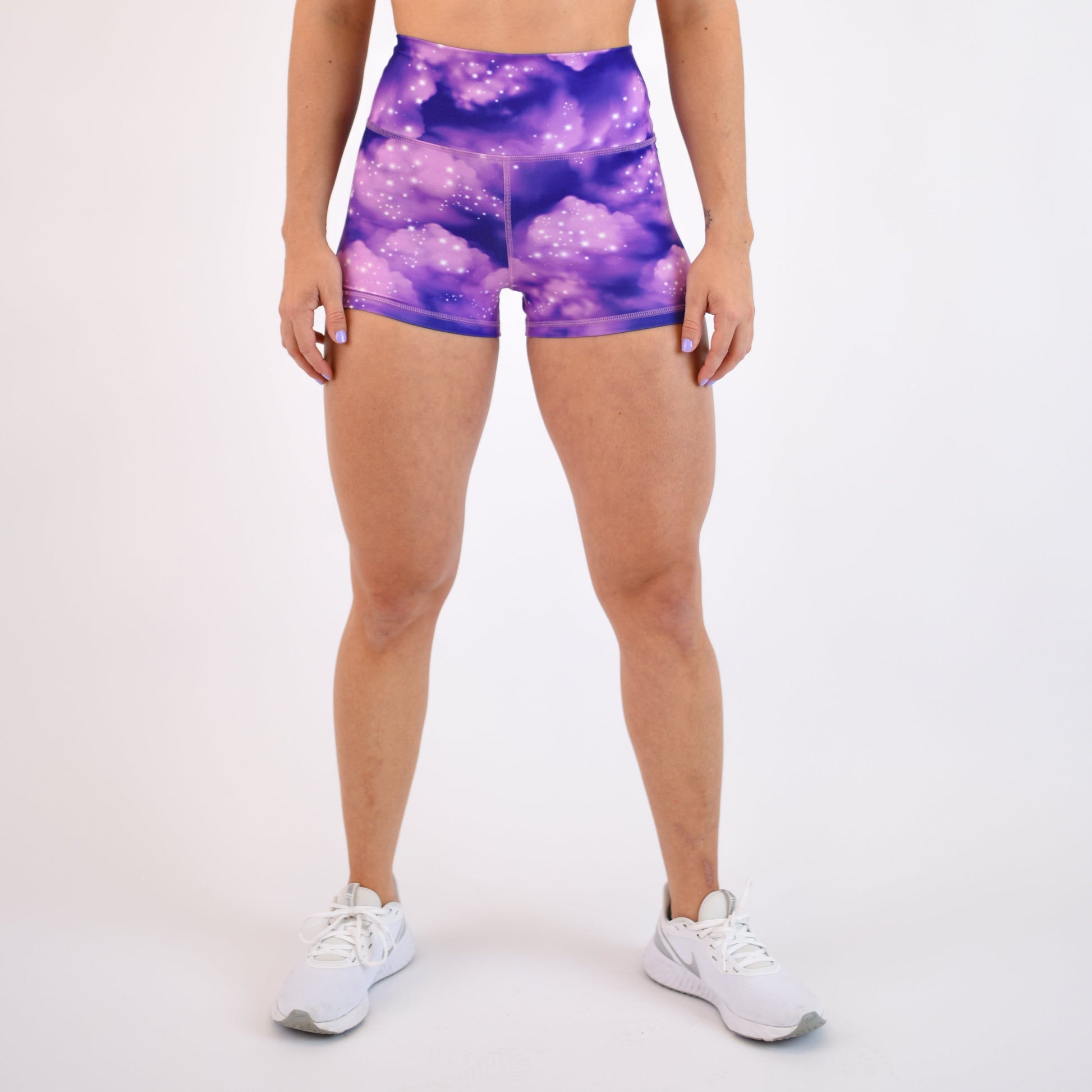FLEO - True High Original Short 2.5" - Higher Rise - Shorts - glitter-clouds_18d02898-234e-4f25-bf3b-5349cd7e189f