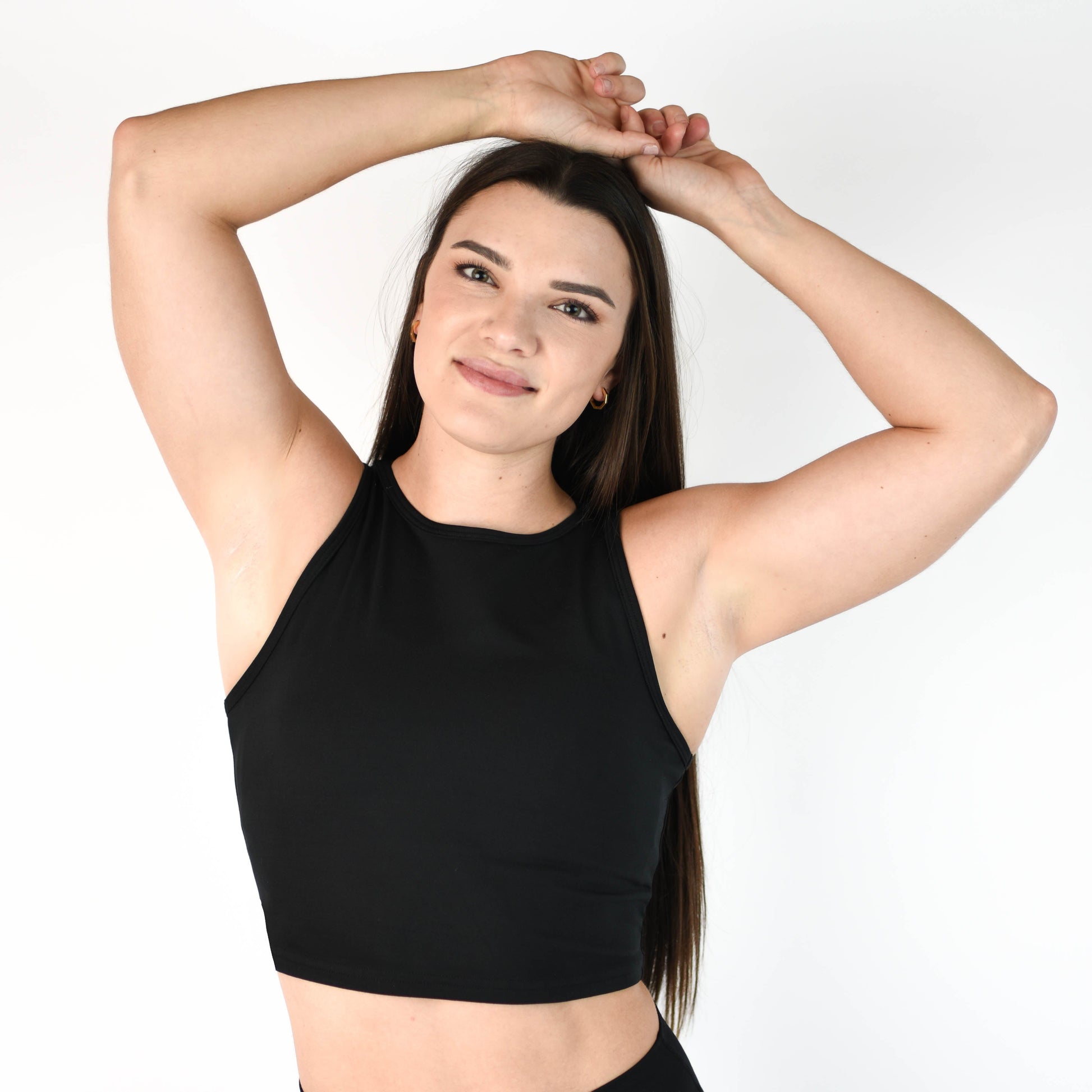 FLEO - Tempo Crop Tank - Fitted - Tank - gold-1_b45636a1-a0a2-4c26-804d-f8932b1878b0