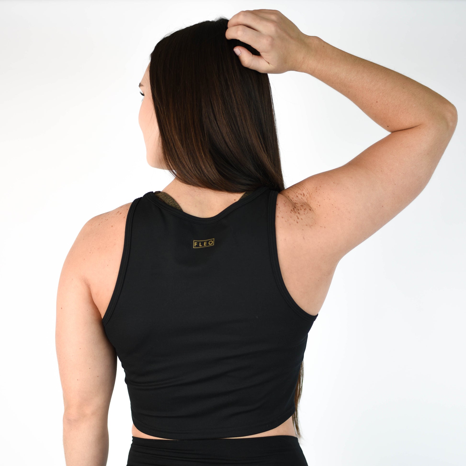 FLEO - Tempo Crop Tank - Fitted - Tank - gold-4_b7fecb60-2cf3-4843-8935-a41d1facc860