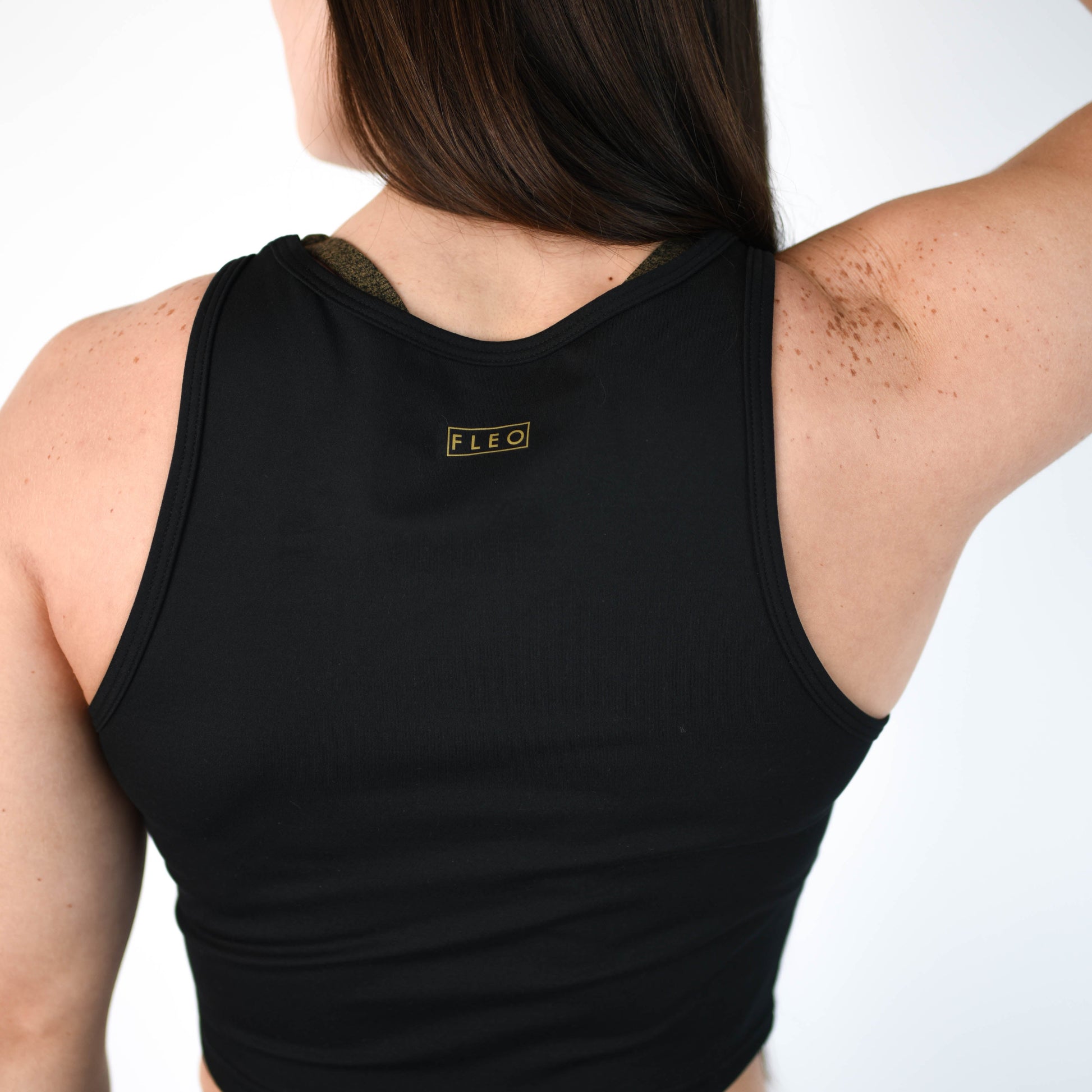 FLEO - Tempo Crop Tank - Fitted - Tank - gold-5_0a7c6840-7bdb-47d8-bfe8-db3eaa45598e