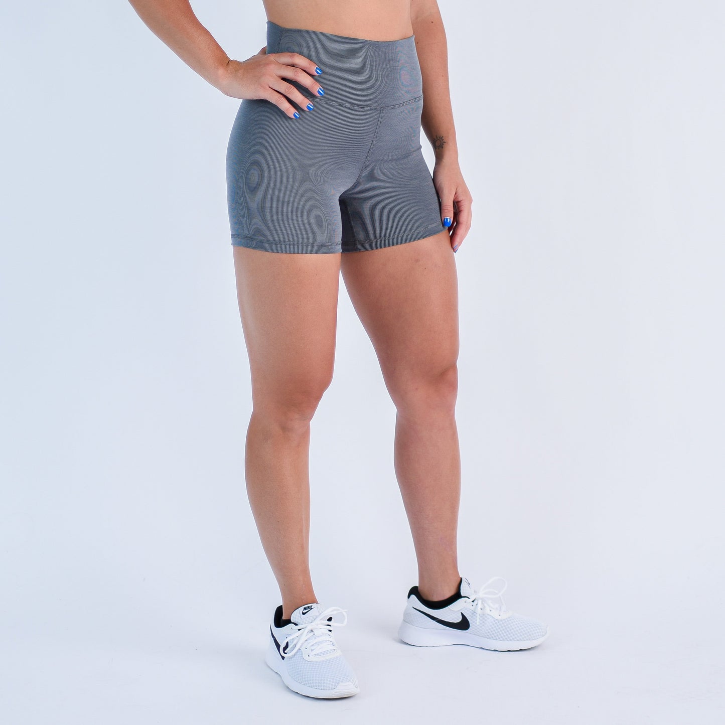 FLEO - True High Short 4" - Higher Rise - Shorts - grayribthc-2