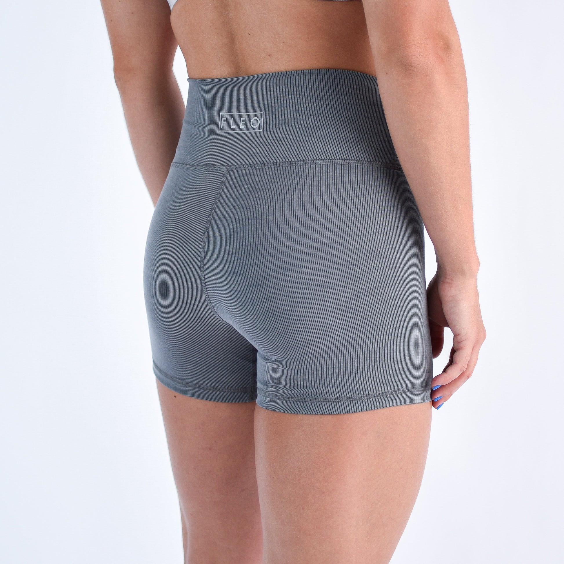 FLEO - True High Short 4" - Higher Rise - Shorts - grayribthc-5