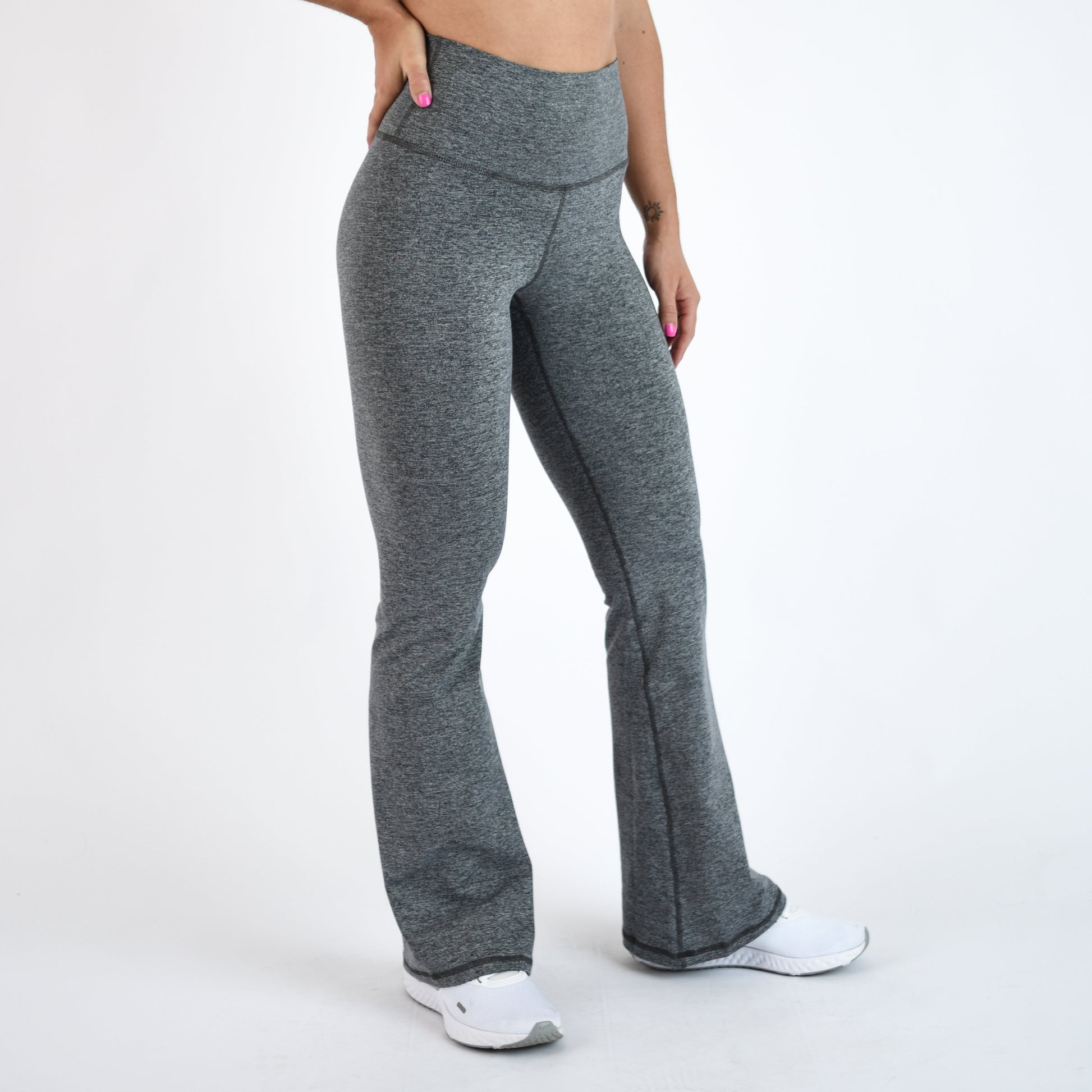 FLEO - Flare Legging - Higher Rise - Leggings - h.asphlat-flare-7