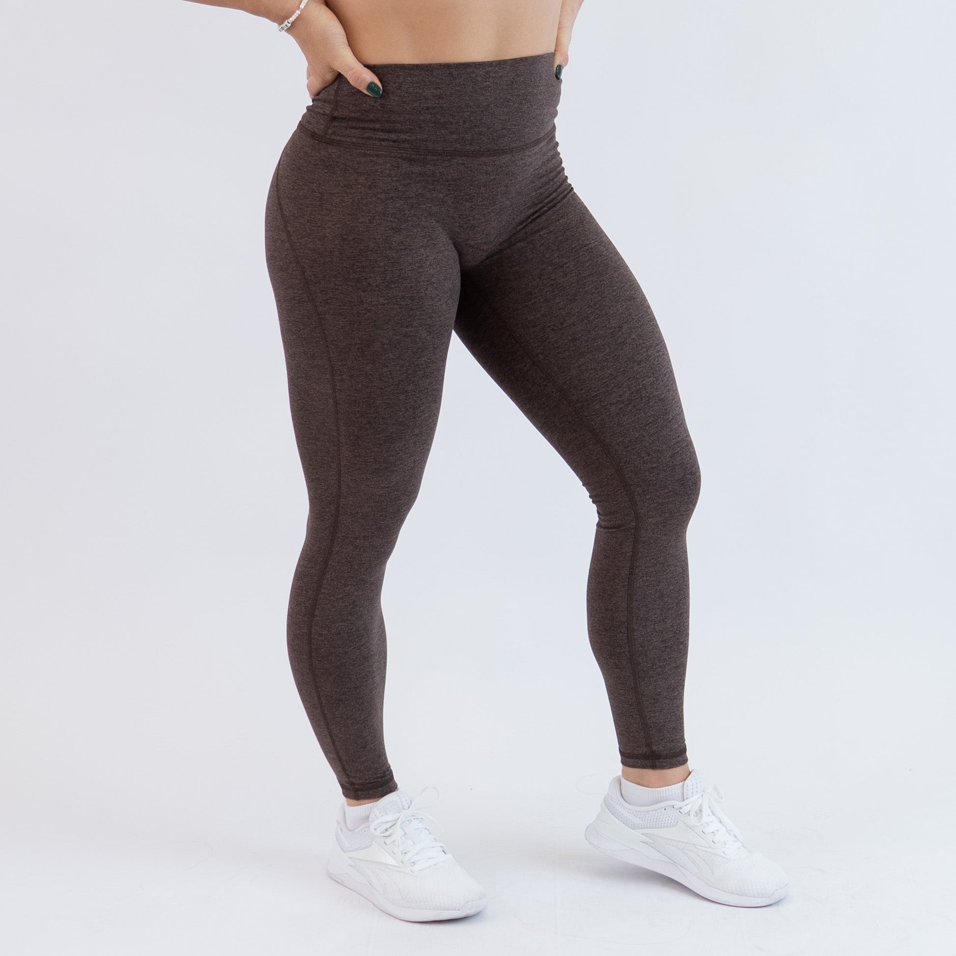 FLEO - Charge Leggings 25" - No Front Seam - Higher Rise - Leggings - h.chocolatechargelegging-2