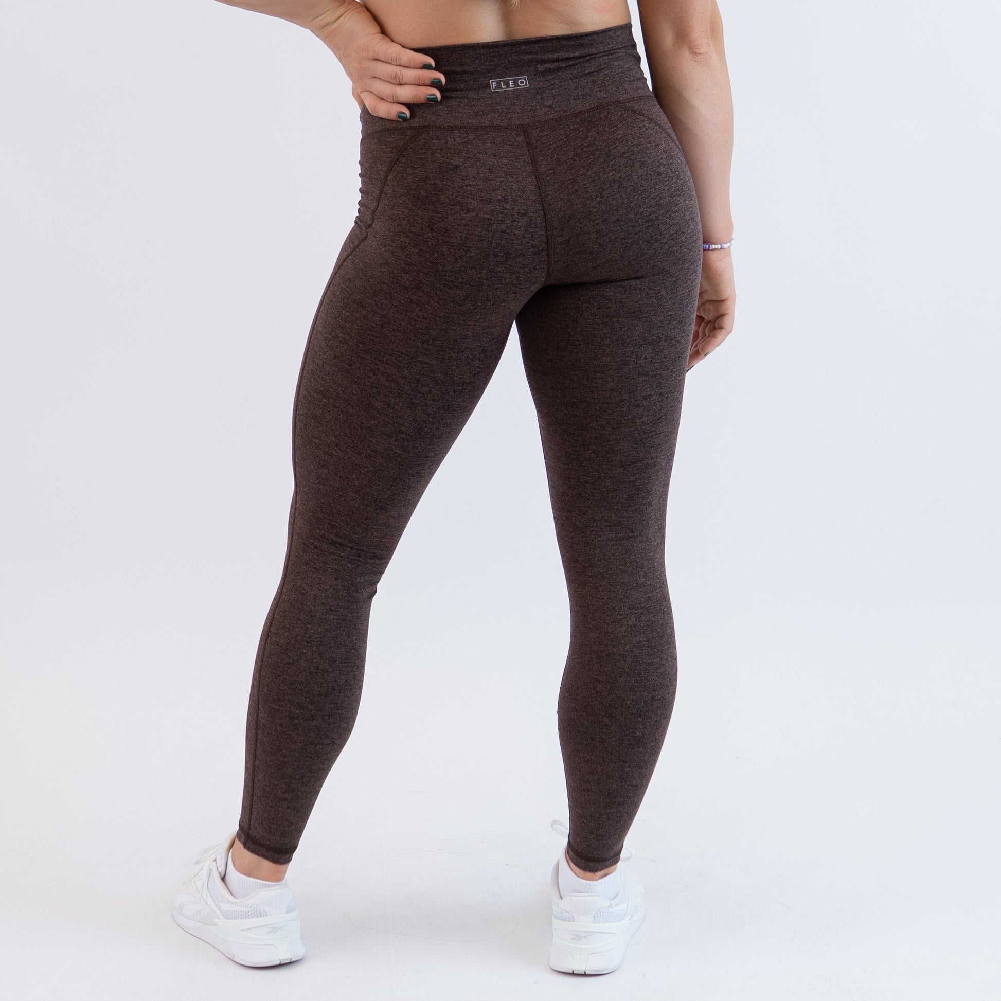 FLEO - Charge Leggings 25" - No Front Seam - Higher Rise - Leggings - h.chocolatechargelegging-5