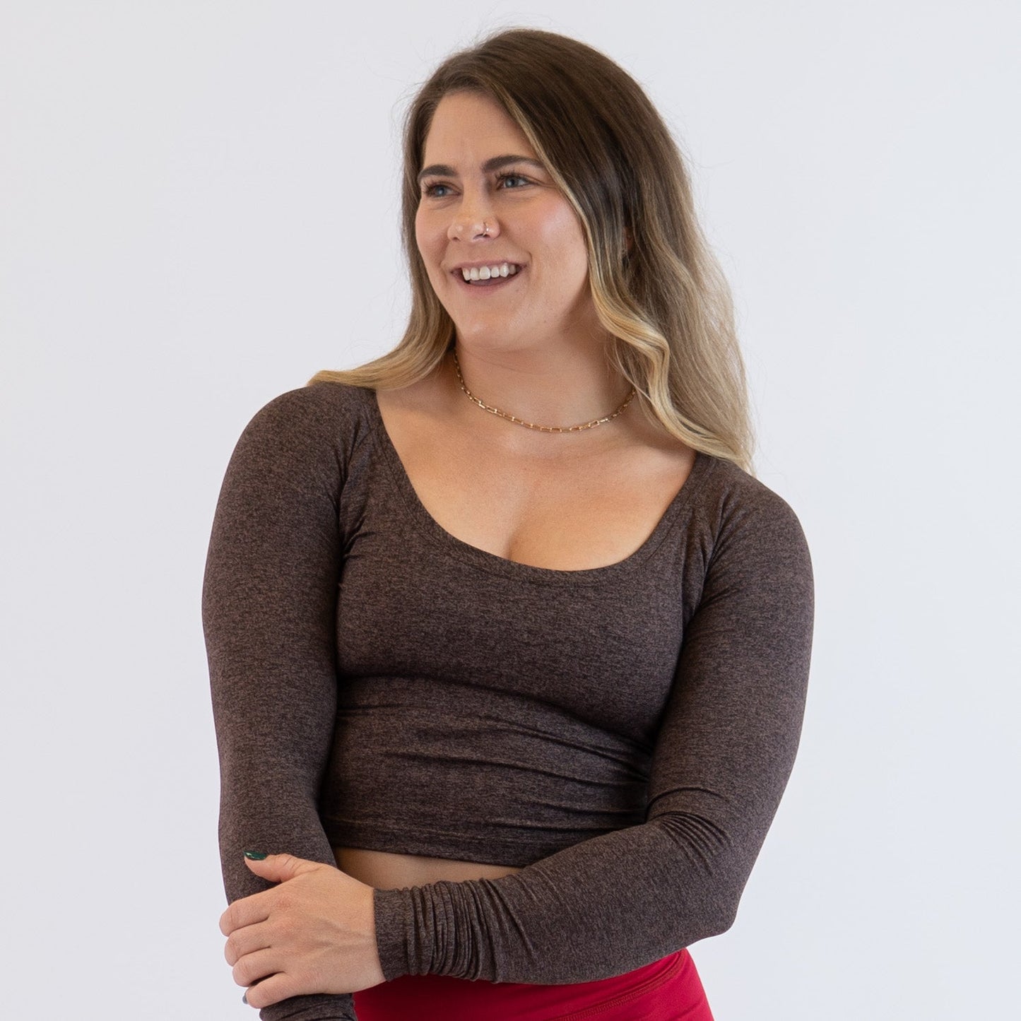 FLEO - Foundation Scoop Crop Long Sleeve - Long Sleeve - h.chocolatescoopneck-1