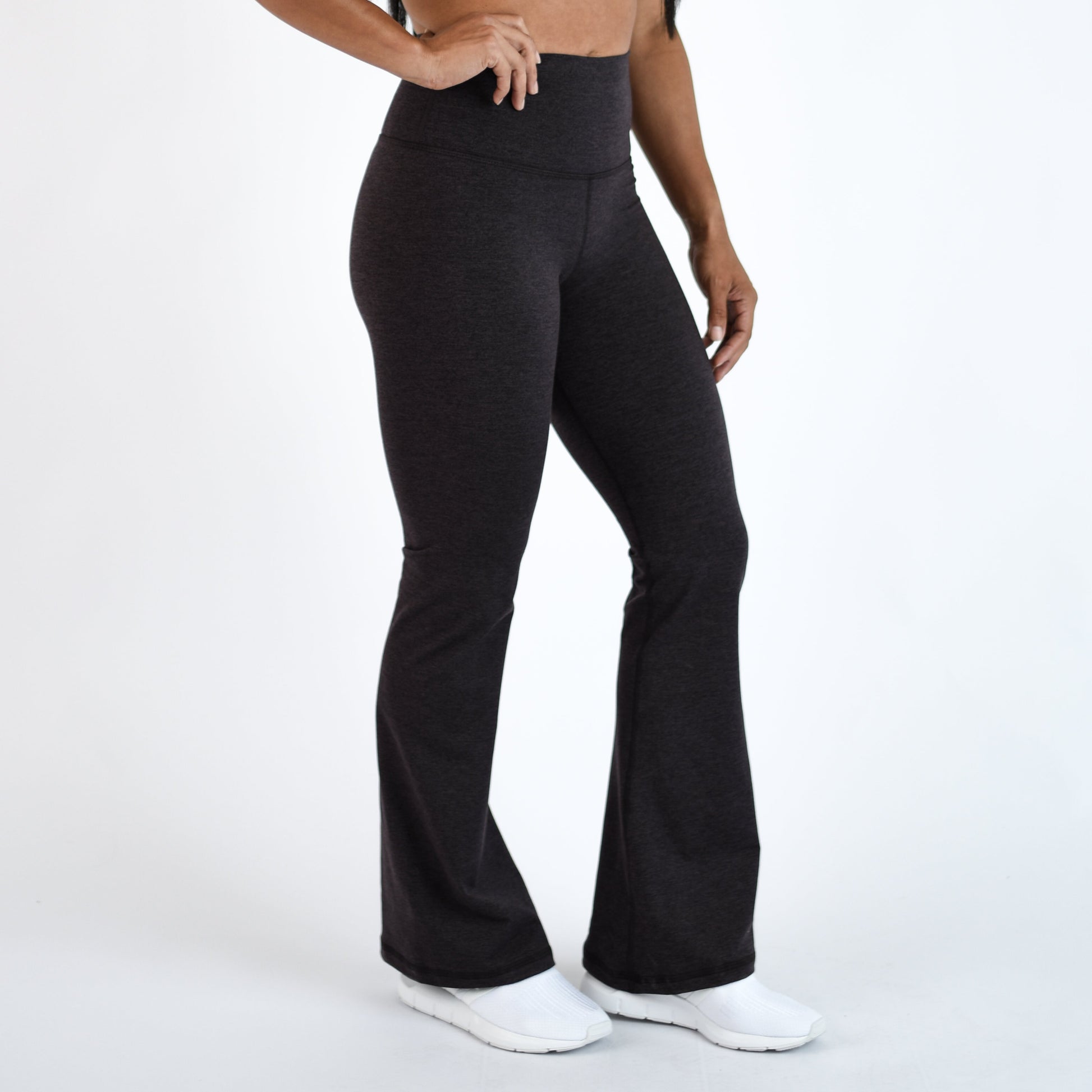 FLEO - Flare Legging - Higher Rise - Leggings - h.shale-flare-2