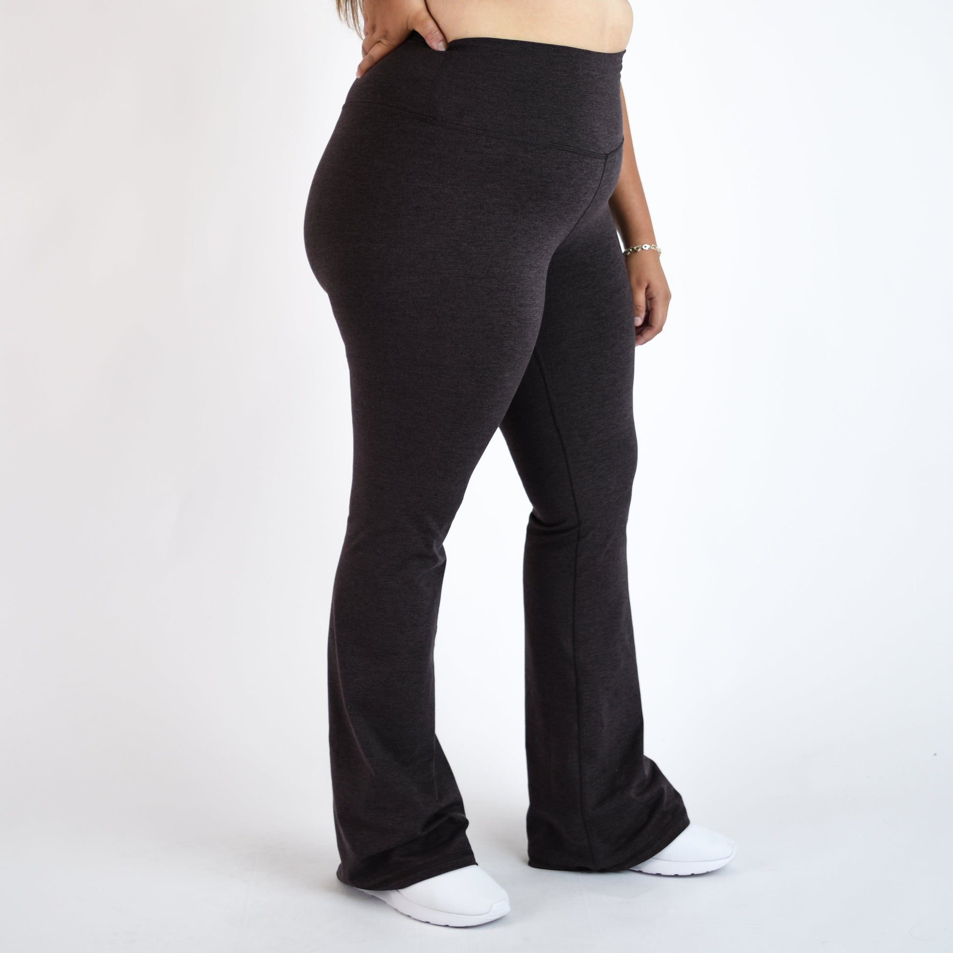 FLEO - Flare Legging - Higher Rise - Leggings - h.shale-flare-7