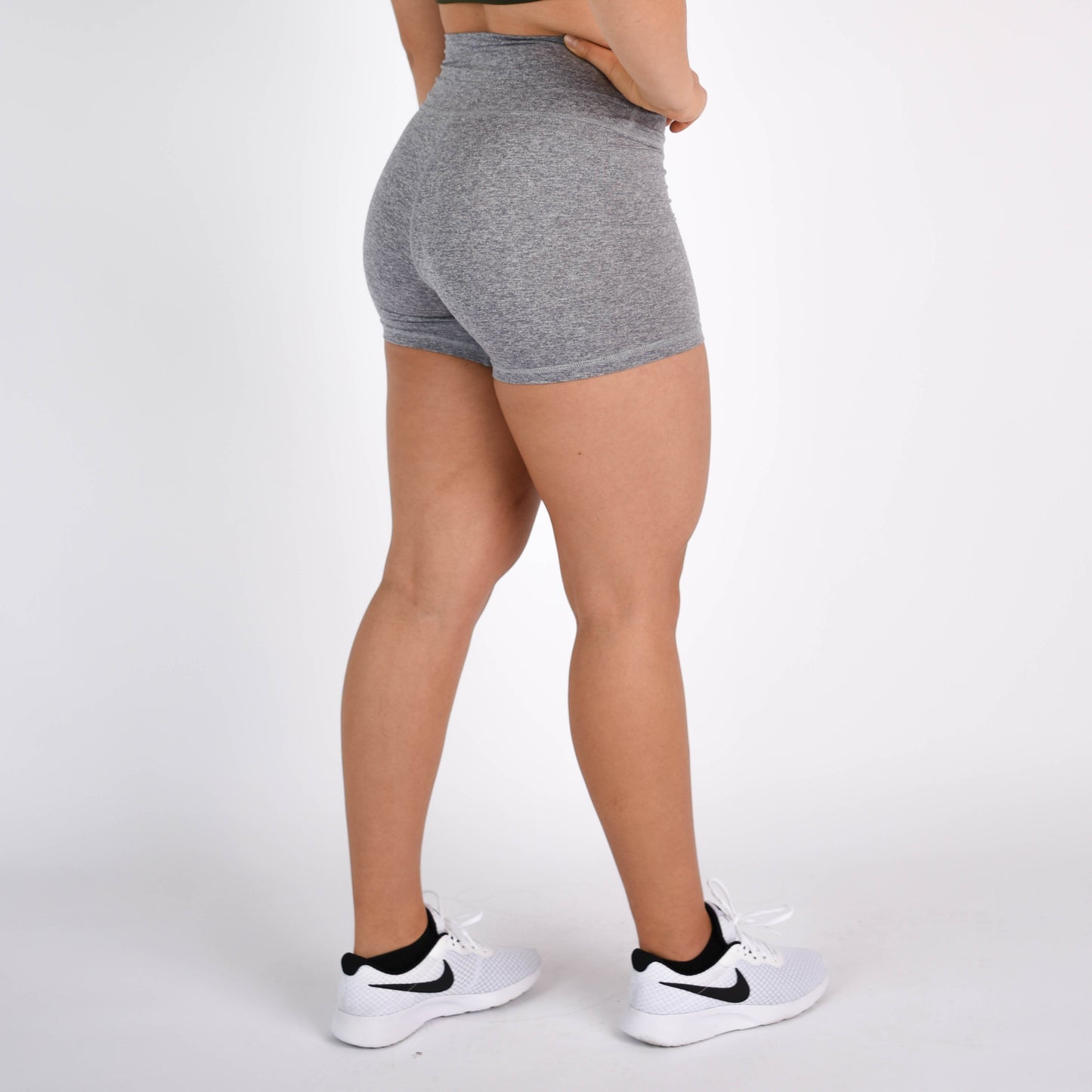 FLEO - True High Short 4" - Higher Rise - Shorts - h.silver-4_9613cc24-3ad4-4009-bb66-dff5c6cb5e1e