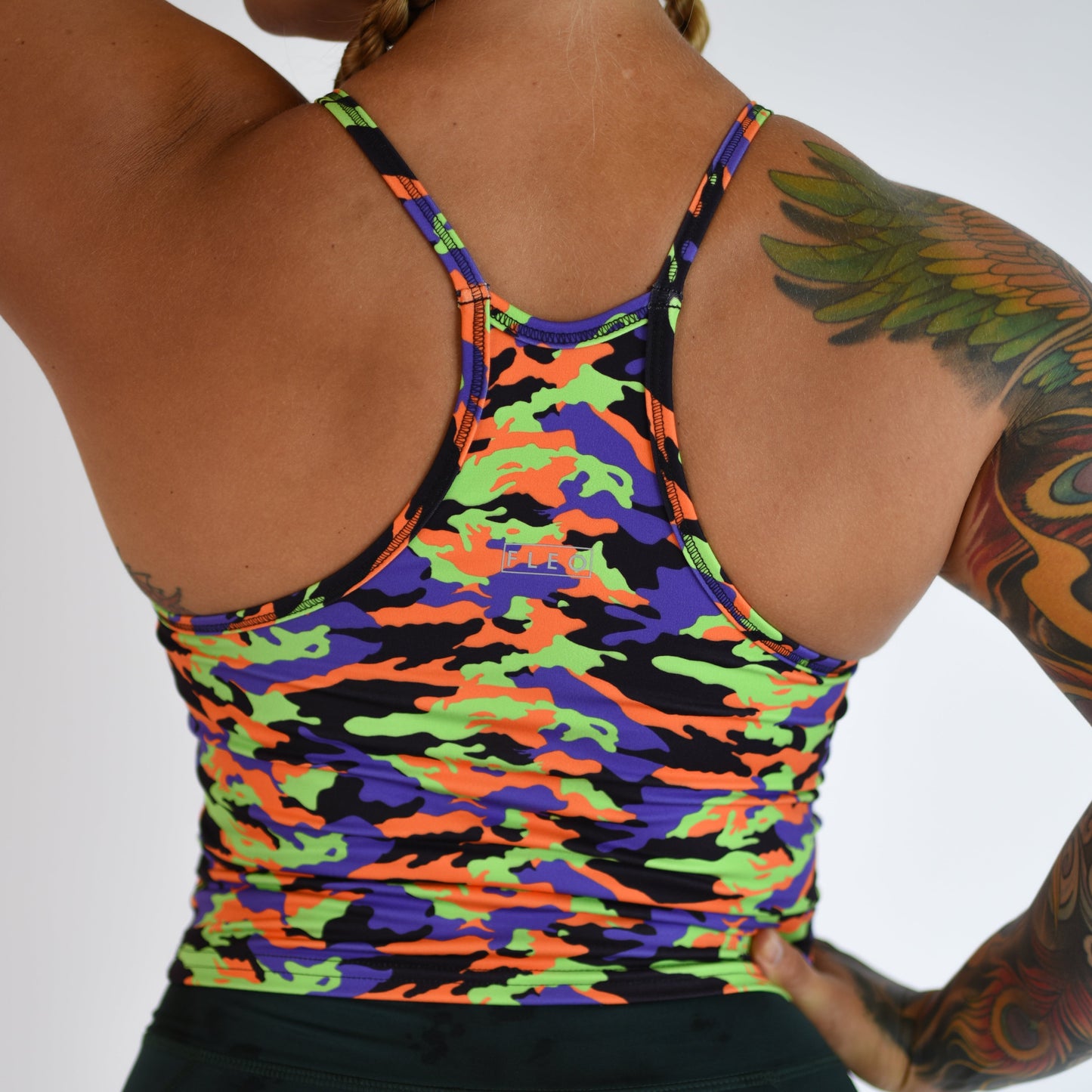FLEO - Switch Up Crop Tank - Fitted - Tank - halloweencamo-6