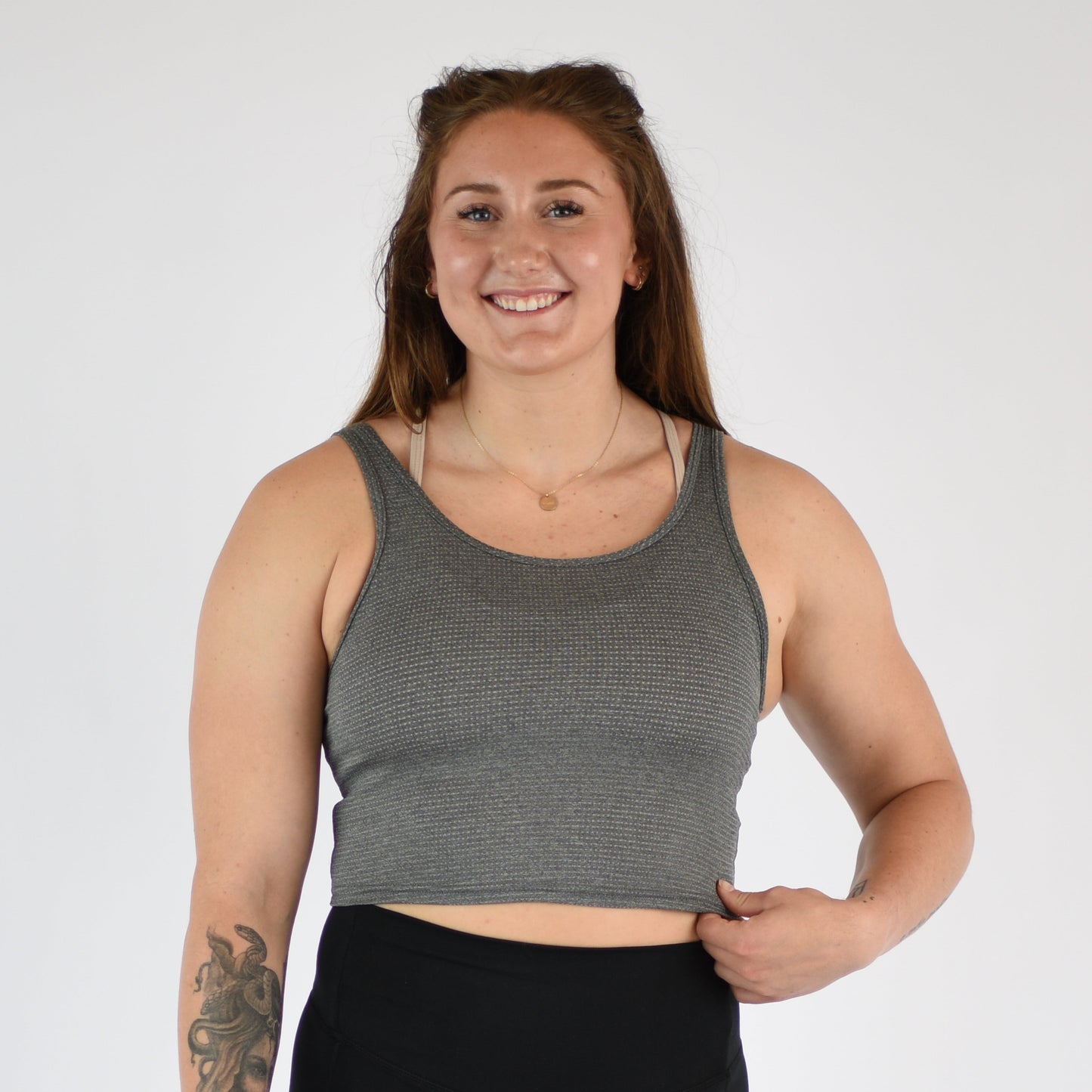 FLEO - Breeze Crop Tank - Fitted - Tank - heather-black-1_5e529573-3b2a-4934-8bc8-1116dae164fb