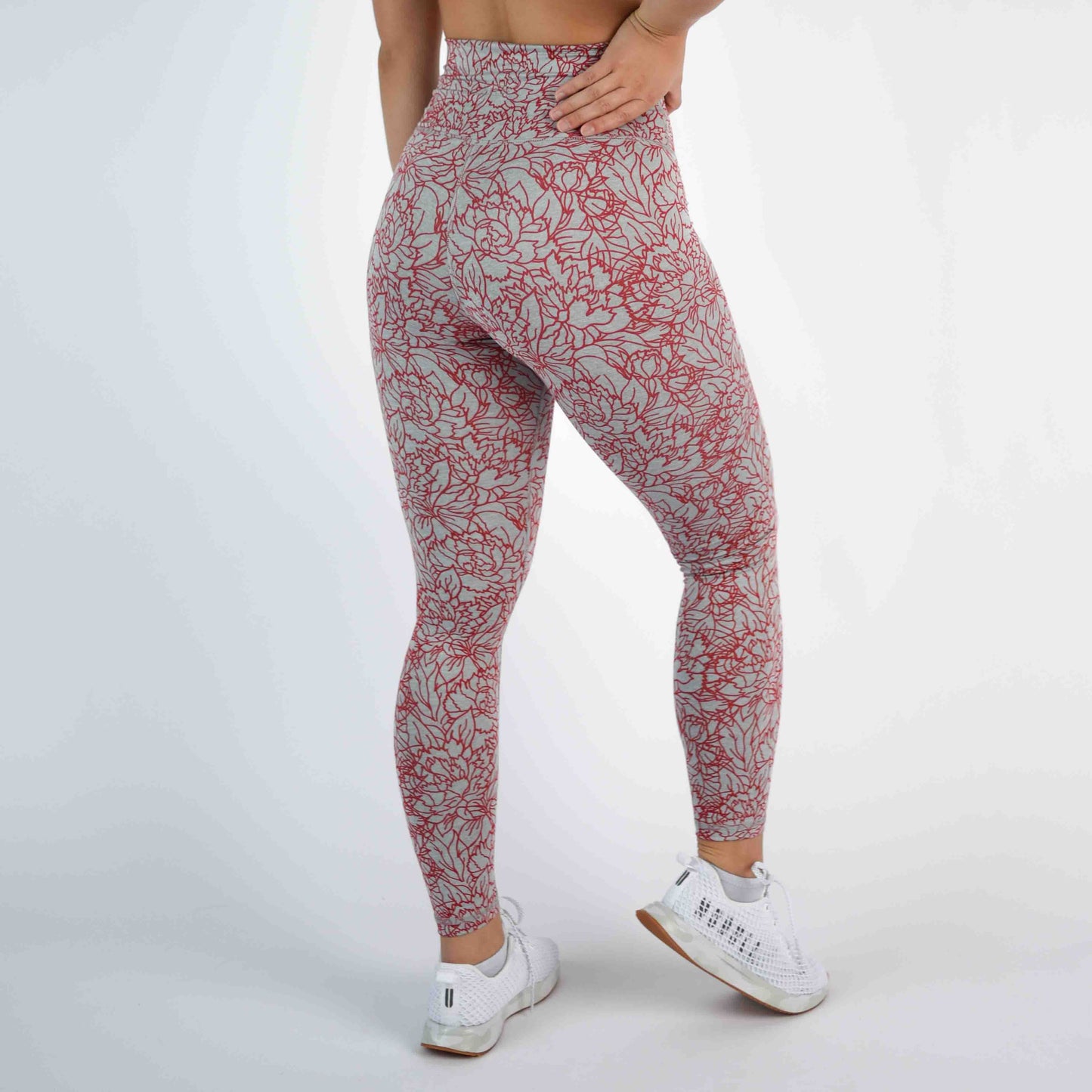FLEO - Super High Legging - Higher Rise - Leggings - heather-cayenne-flower-4