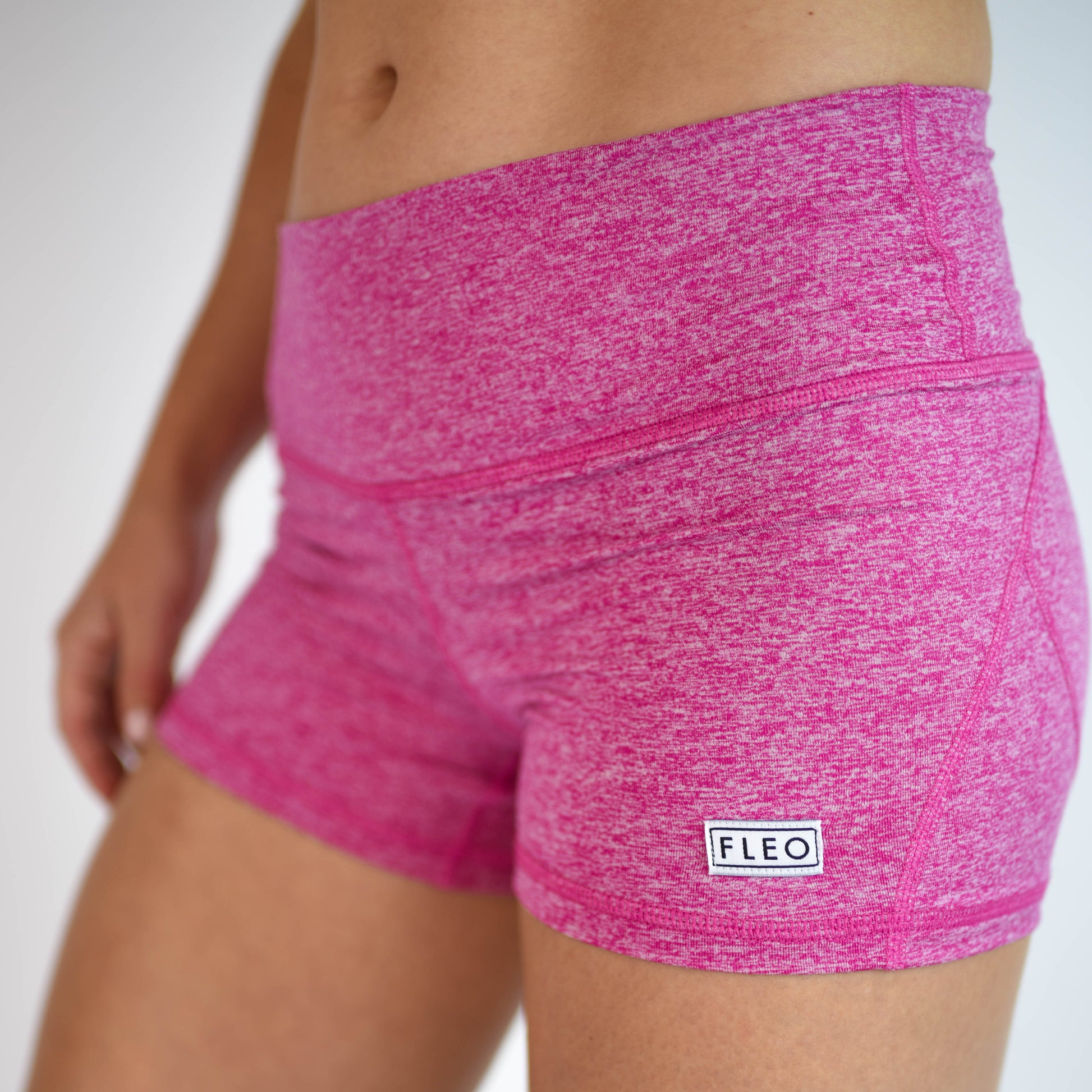 FLEO - Apex Contour Short 3.25" - Mid Rise - Shorts - heather-fush-3
