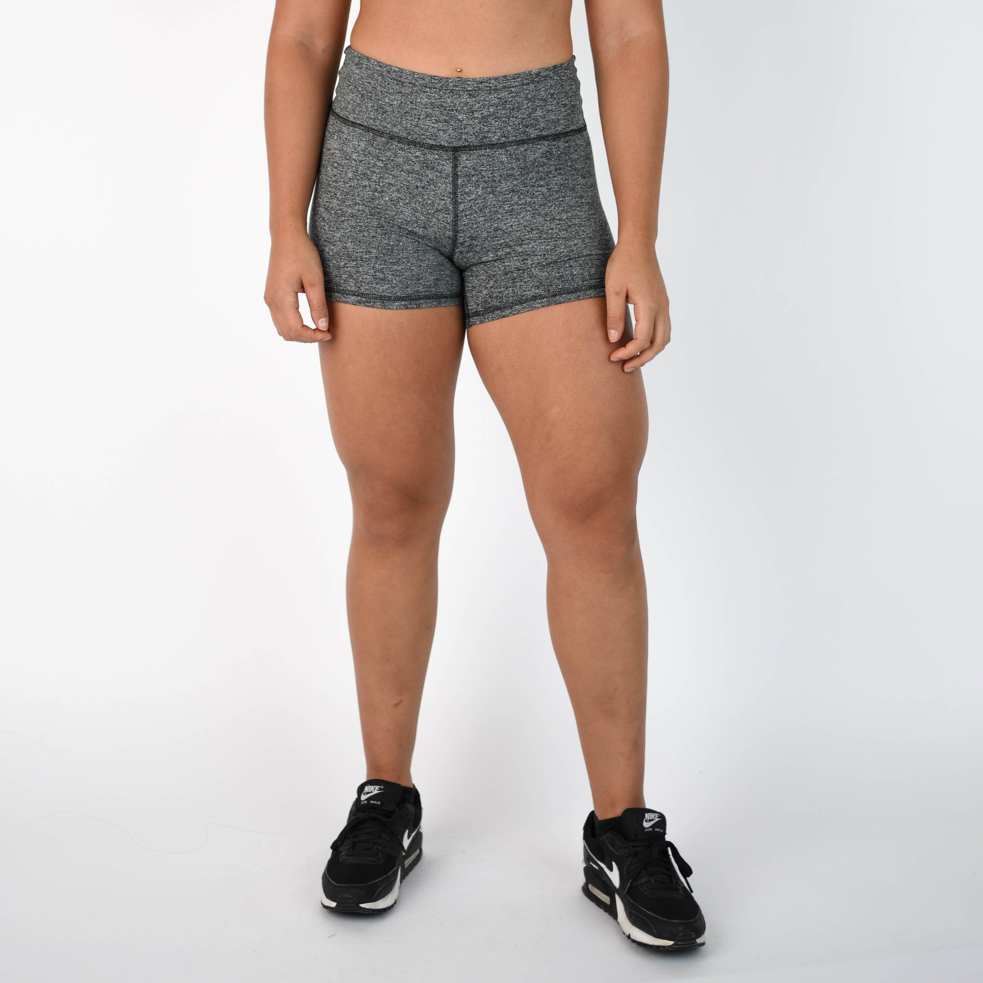 FLEO - True High Short 4" - Higher Rise - Shorts - heather-gray-1_3f42626f-f32c-40af-b0cf-0ecc1a6287b0