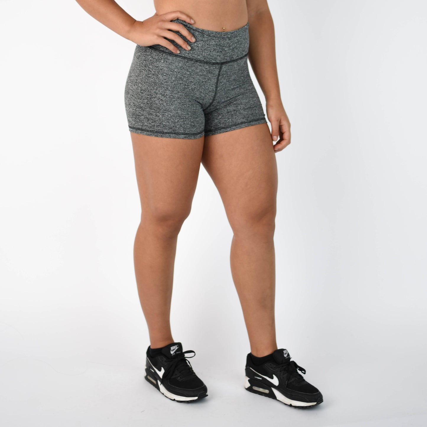 FLEO - True High Short 4" - Higher Rise - Shorts - heather-gray-2_79d13a7c-5a75-4074-8146-36c783747e23