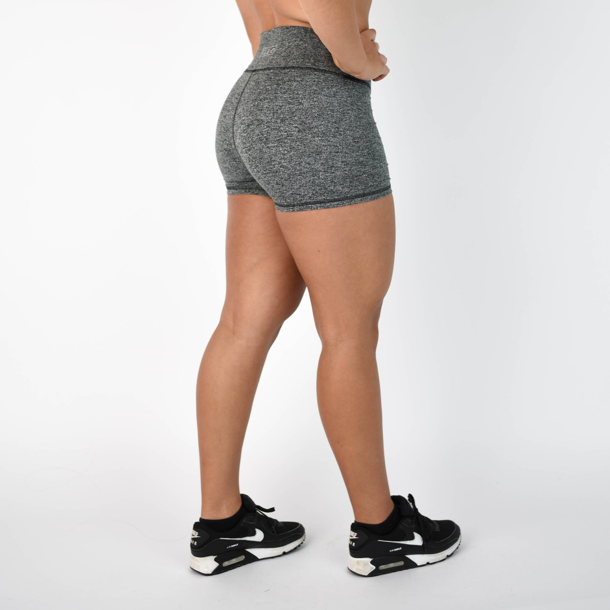 FLEO - True High Short 4" - Higher Rise - Shorts - heather-gray-4_42e1a414-7d8f-4ffc-8cb4-adc92382c145