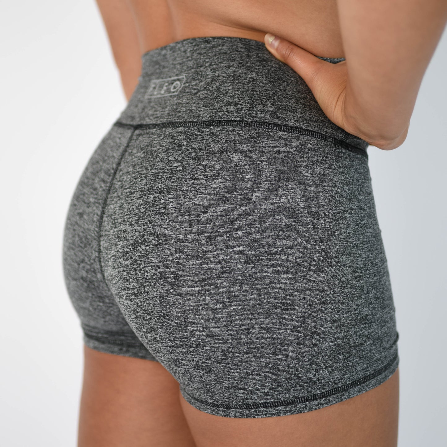FLEO - True High Short 4" - Higher Rise - Shorts - heather-gray-5_e20b5fad-cad9-491b-97cf-e8c64eb20b6b