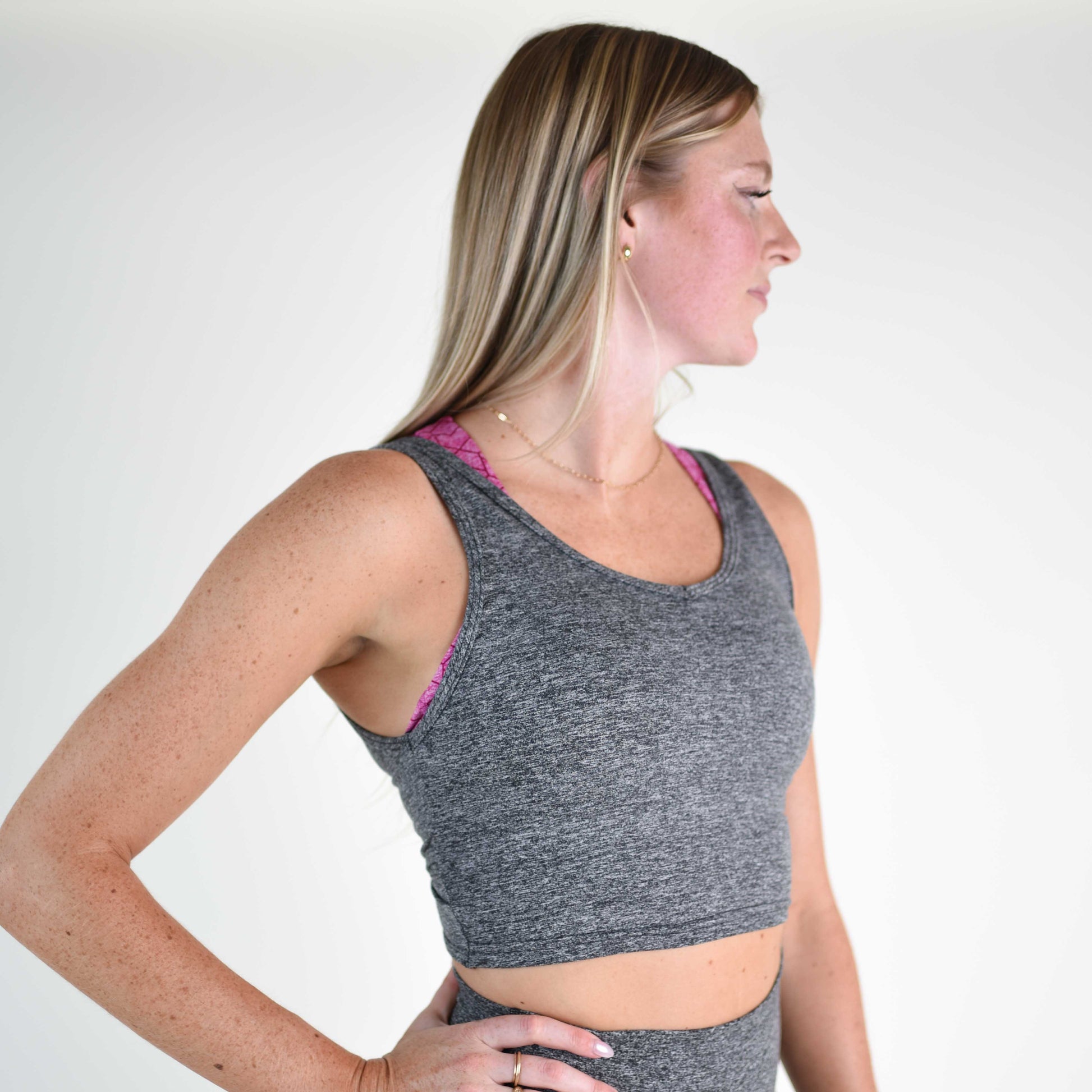 FLEO - Wrap Crop Tank - Fitted - Tank - heather-gray-bailey-2_31195a0d-8e47-46ad-a17d-3913f4e0a2c3