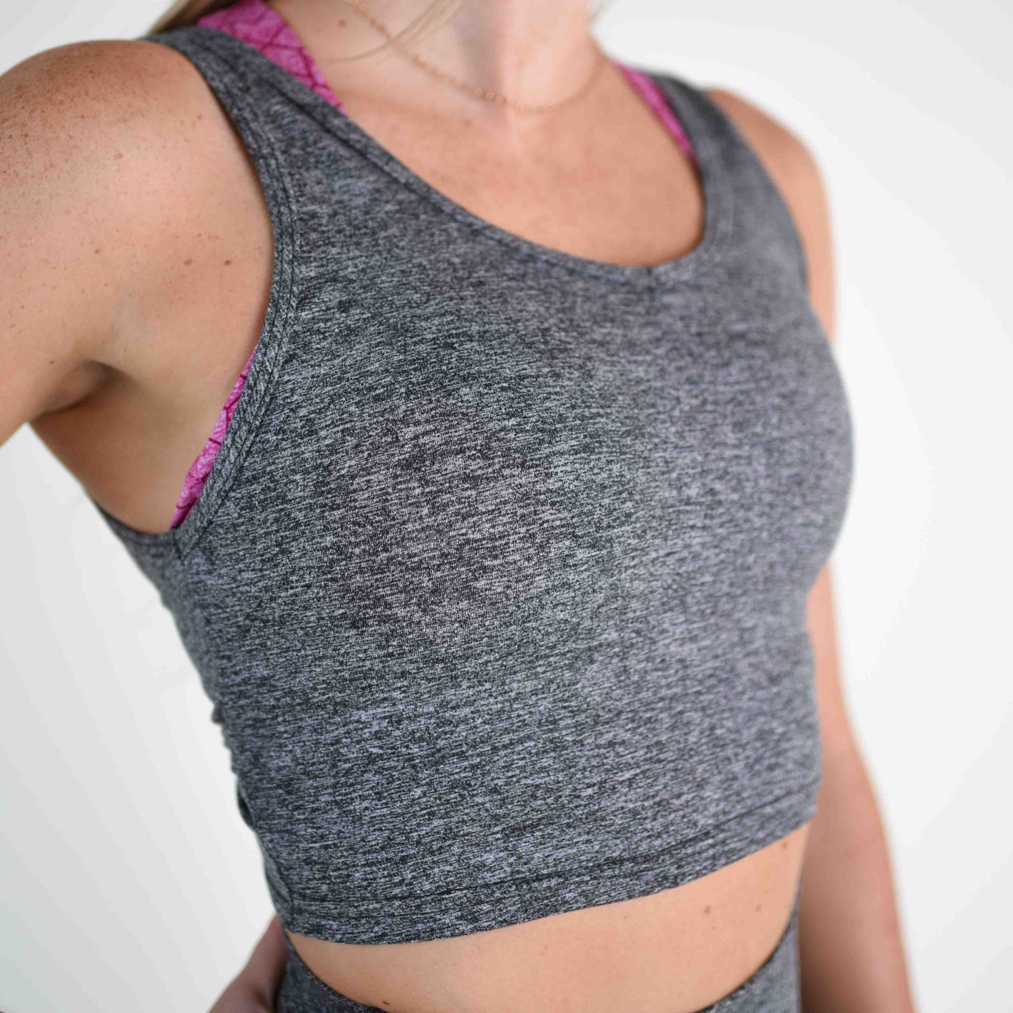 FLEO - Wrap Crop Tank - Fitted - Tank - heather-gray-bailey-3_7716cf8b-089c-4a3d-9956-52bb2356a78a