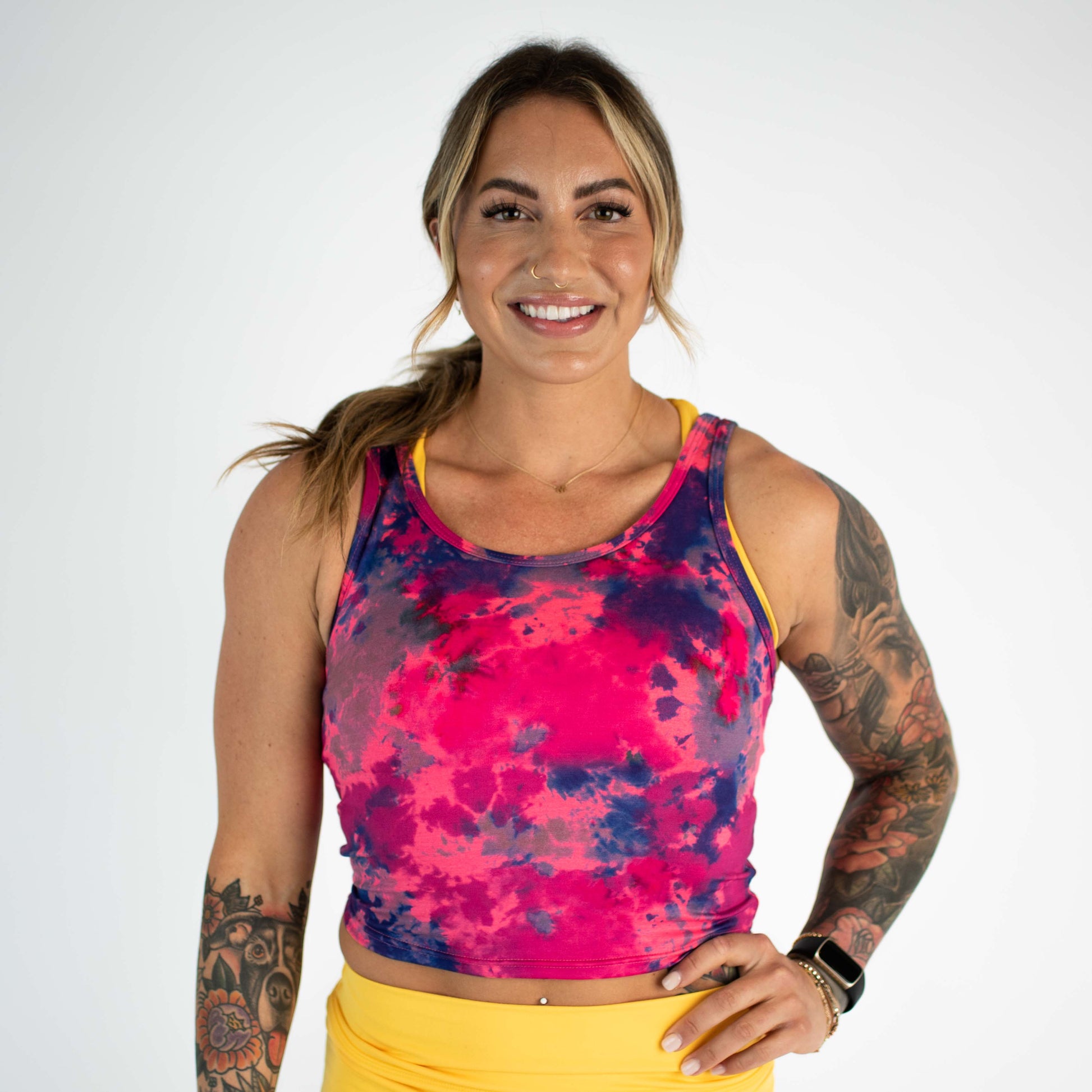 FLEO - Breeze Crop Tank - Fitted - Tank - heather-riot-1