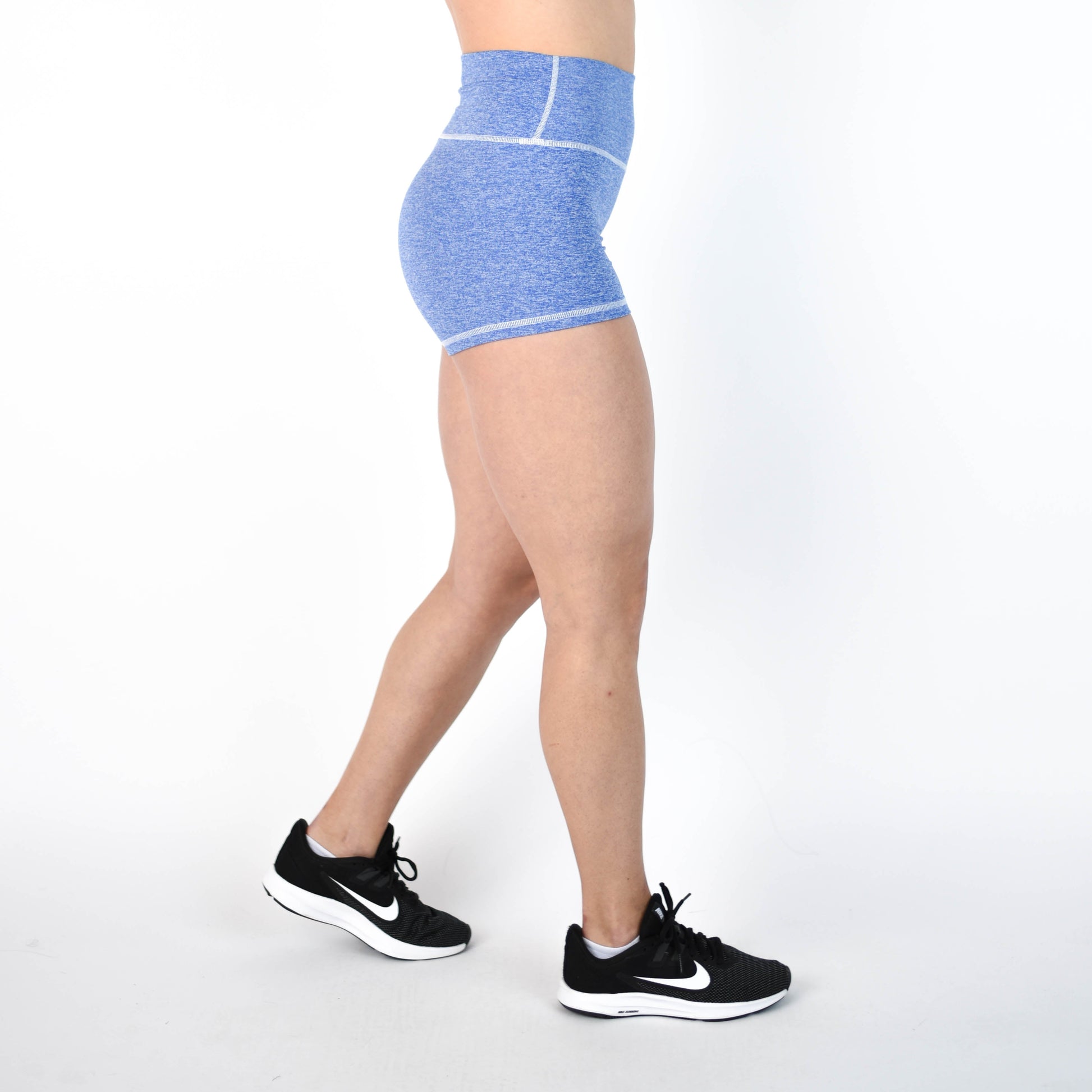 FLEO - True High Original Short 2.5" - Higher Rise - Shorts - heather-royal-3