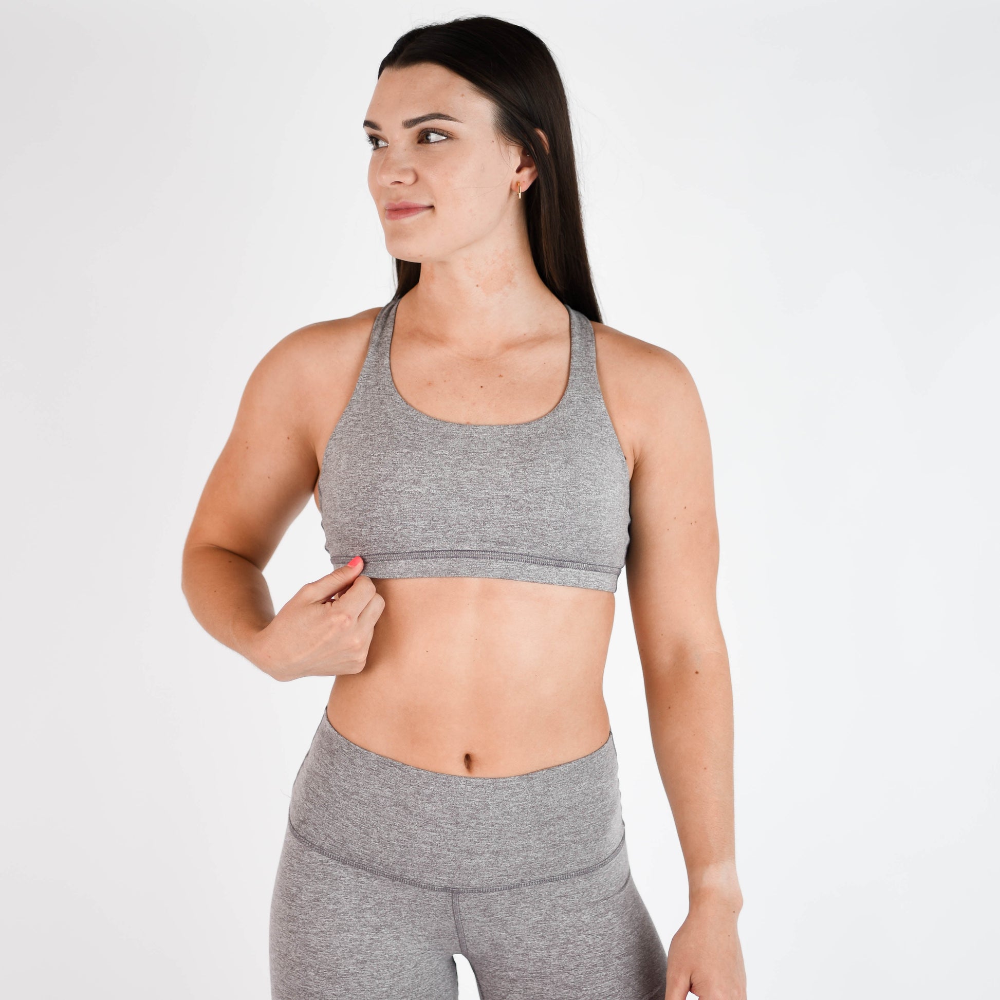 FLEO - Isla Sports Bra - Medium Support - Sports Bra - heather-shark-1