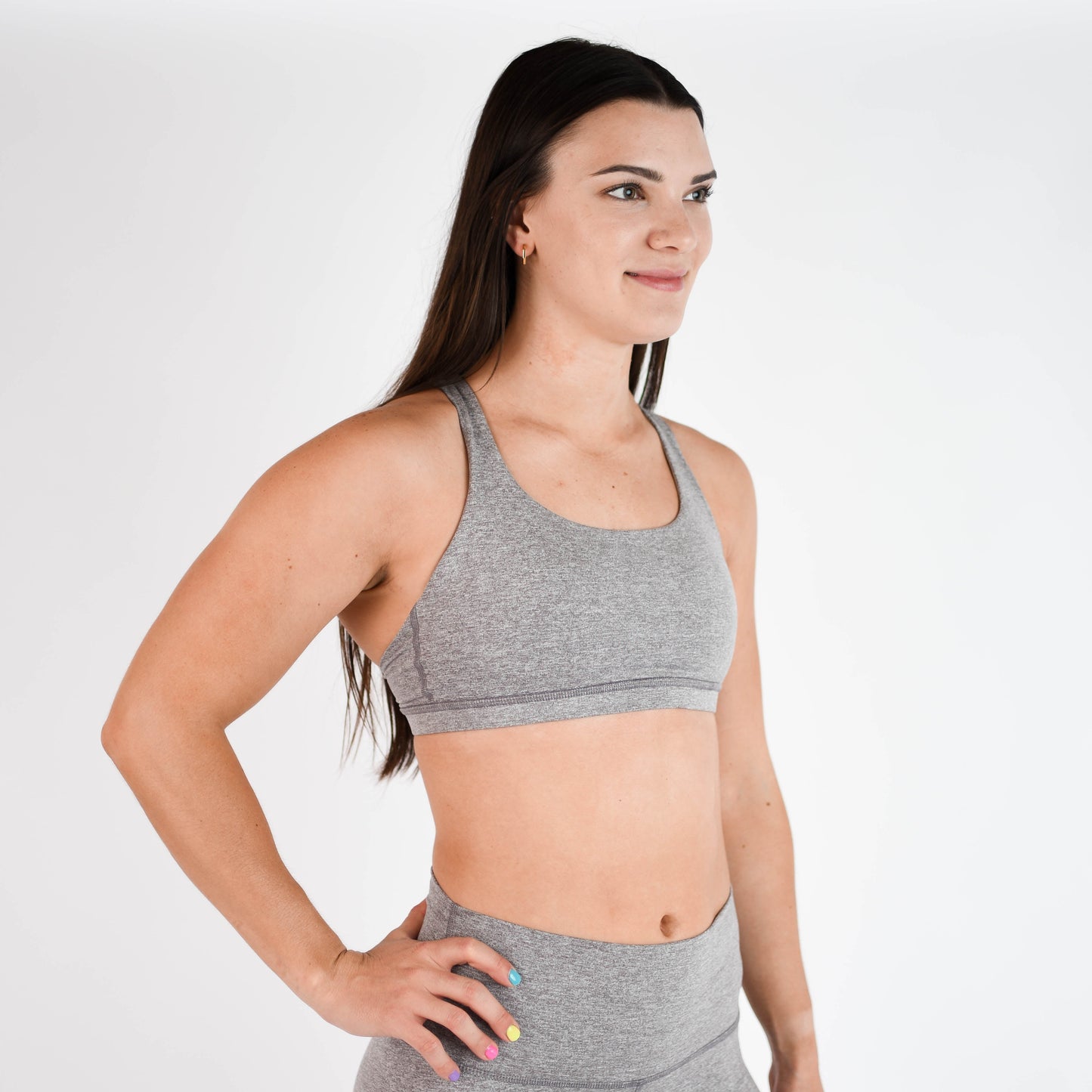 FLEO - Isla Sports Bra - Medium Support - Sports Bra - heather-shark-3