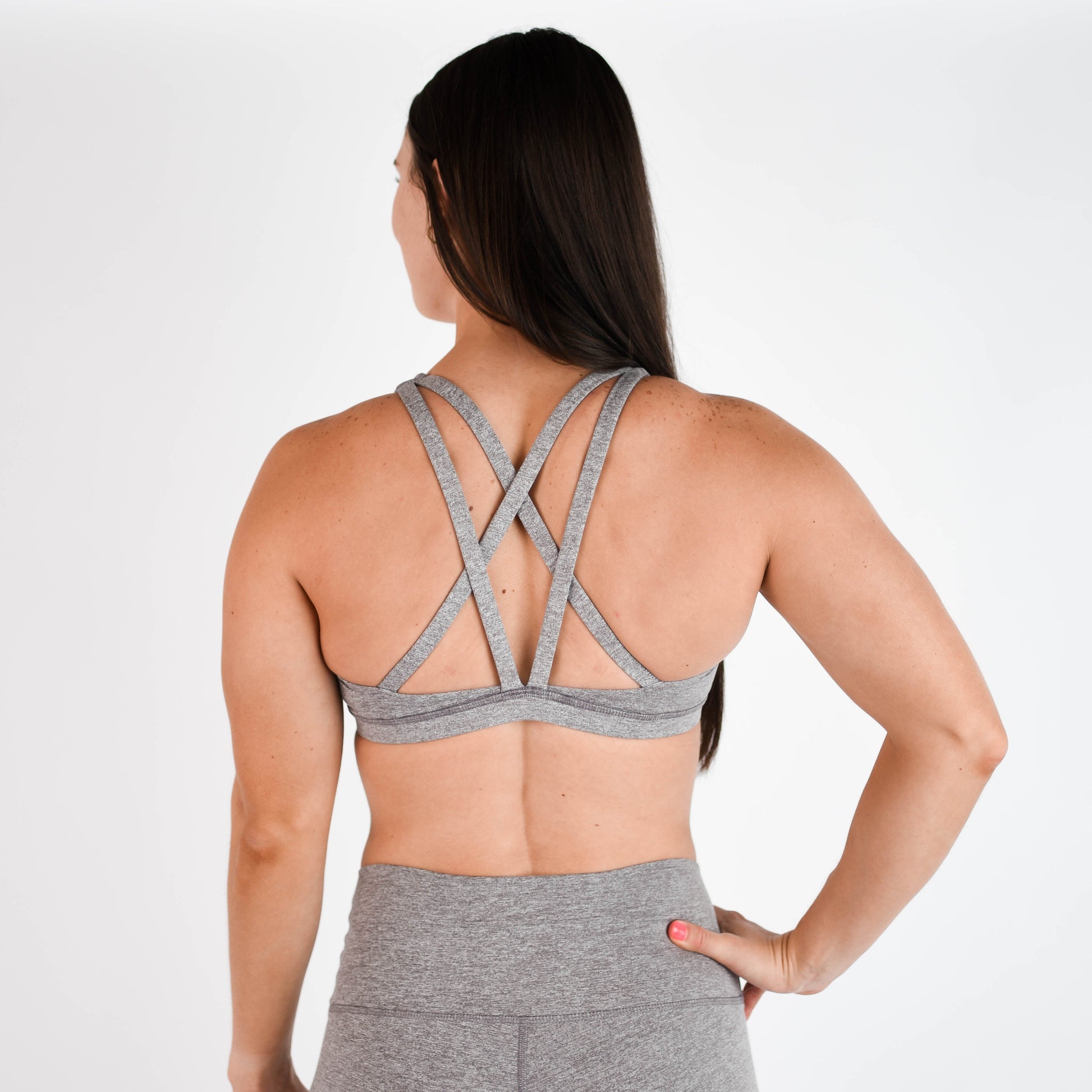 FLEO - Isla Sports Bra - Medium Support - Sports Bra - heather-shark-4