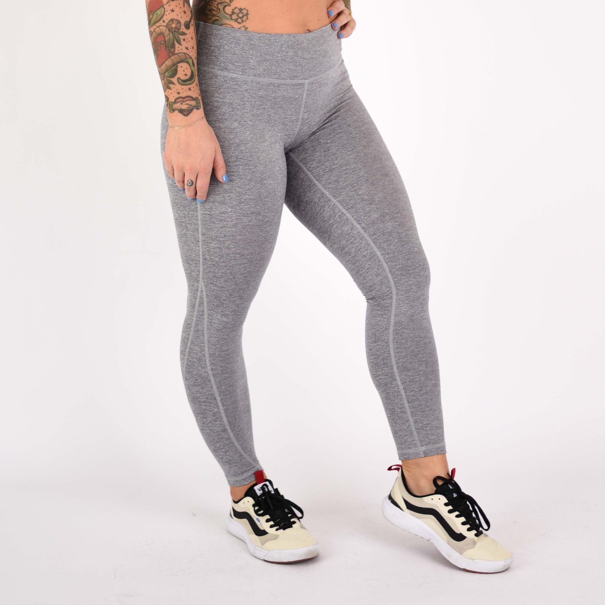 FLEO - Apex Leggings 25" - Mid Rise - Leggings - heather-silver-2_5a51c0c7-0728-4d0e-807b-ce14b03180ad