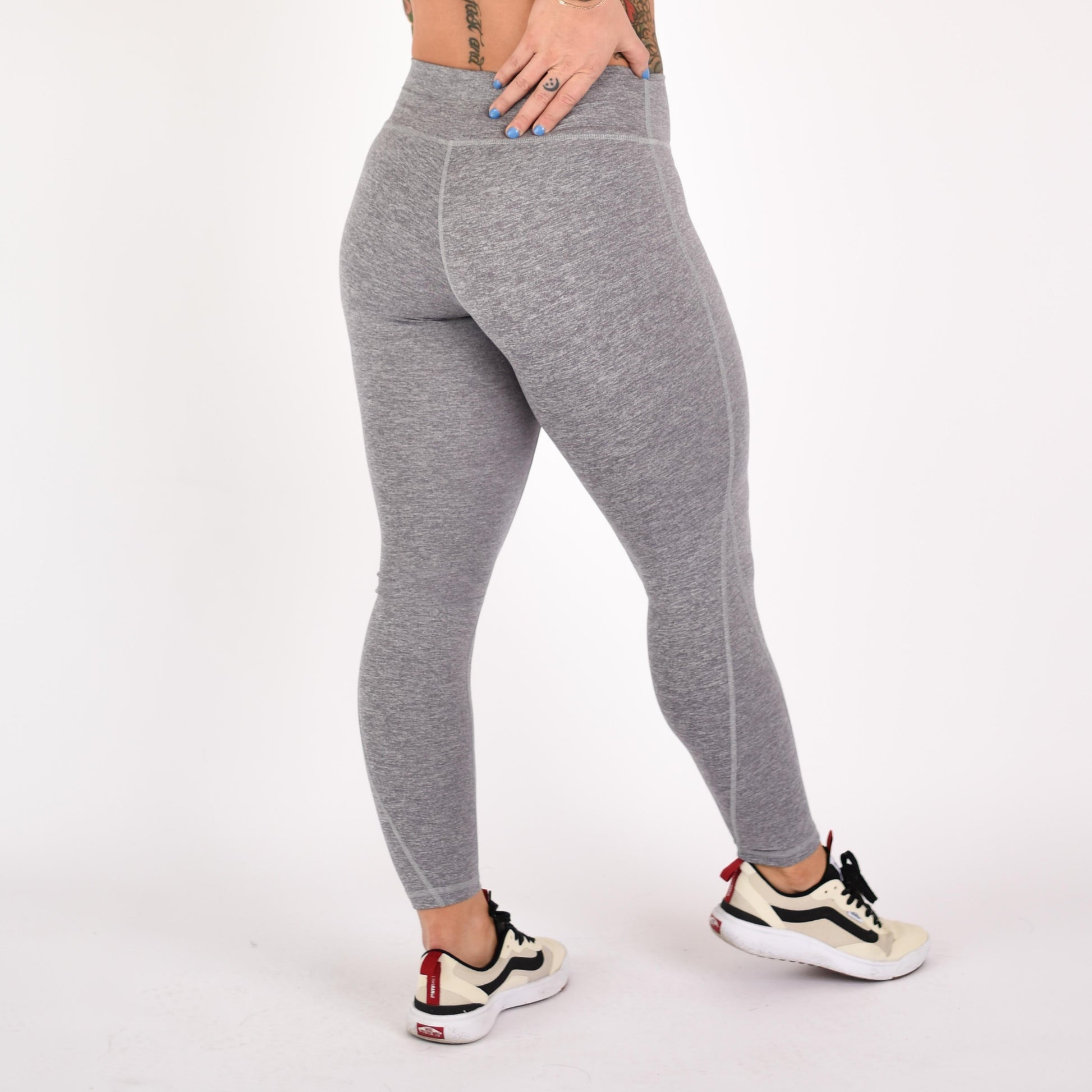 FLEO - Apex Leggings 25" - Mid Rise - Leggings - heather-silver-4_c70201a1-4c29-4071-b09e-b084856e0ae1
