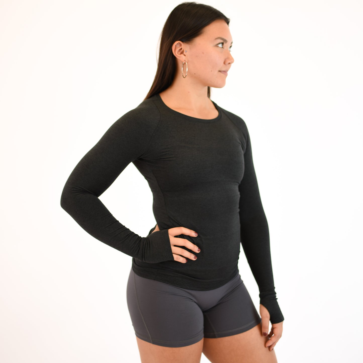 FLEO - Foundation Full Long Sleeve - Long Sleeve - heatherblack-4_a926c9f0-921c-4e93-82a2-8c8e7fdef1aa
