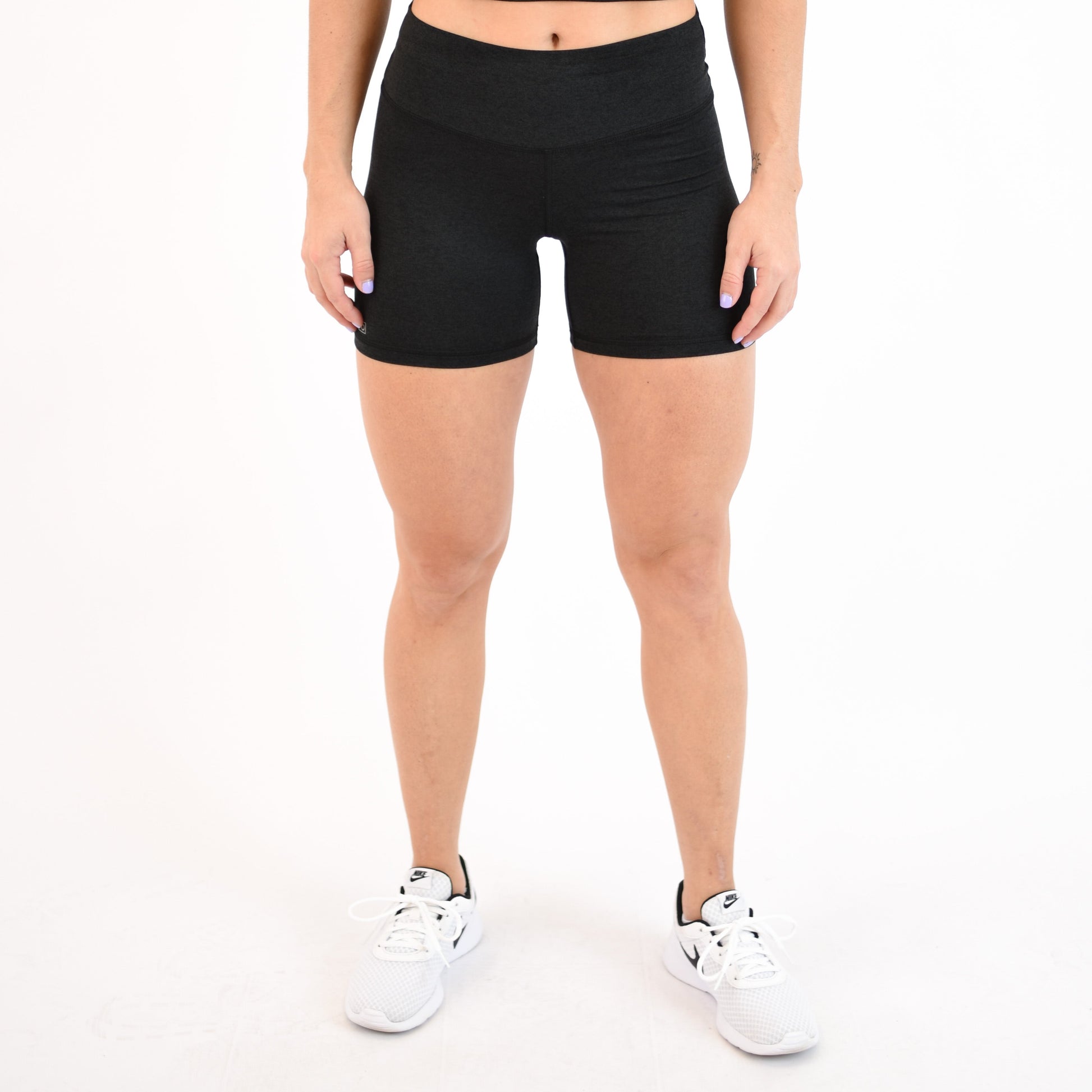 FLEO - Go Go Short 5" - High Rise - Shorts - heatherblack_807df6cf-7bf8-4bd8-a06e-b4c72840ac0c