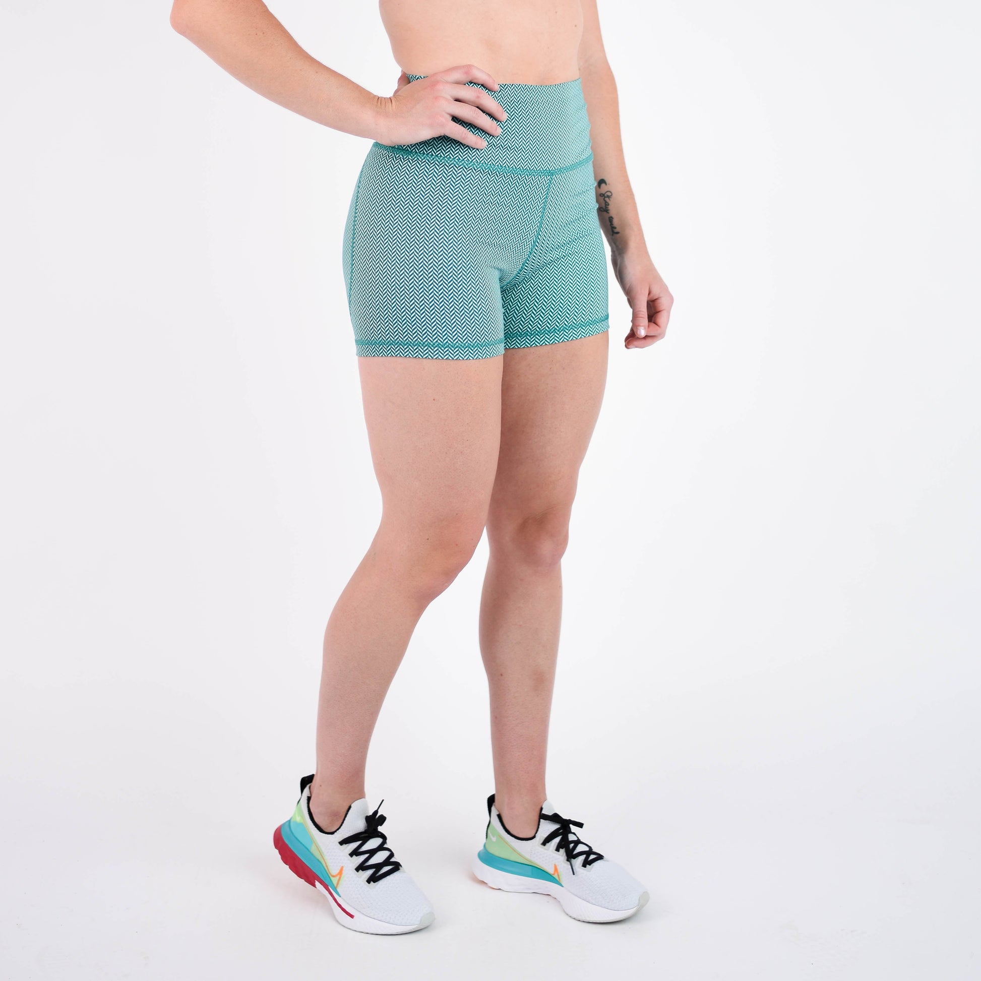 FLEO - True High Contour Short 4" - Higher Rise - Shorts - herringbone-2_9eb1a809-1750-4018-af07-948aea41935c