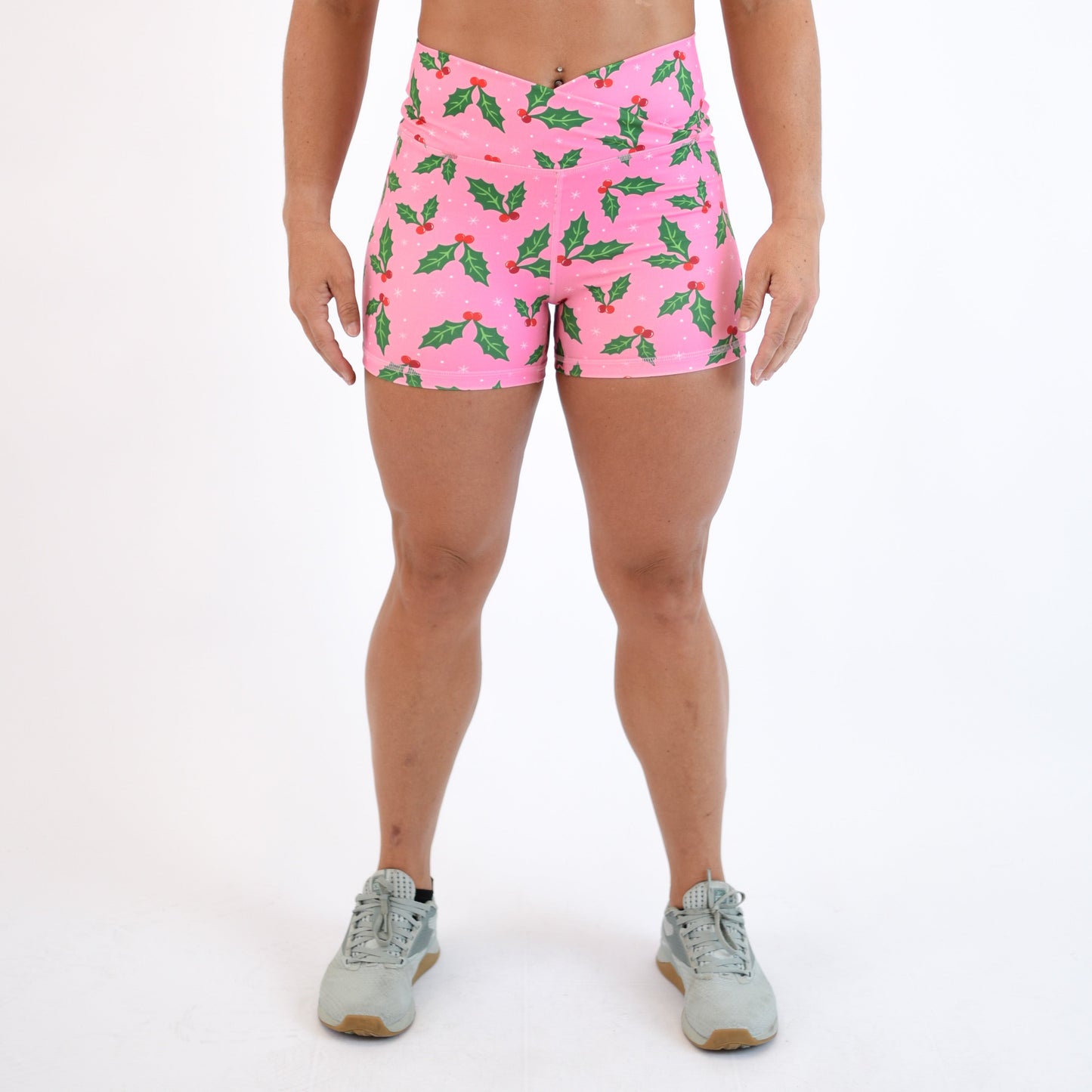 FLEO - V Waistband Short 3.5" - High Rise - Shorts - holly-jolly-1