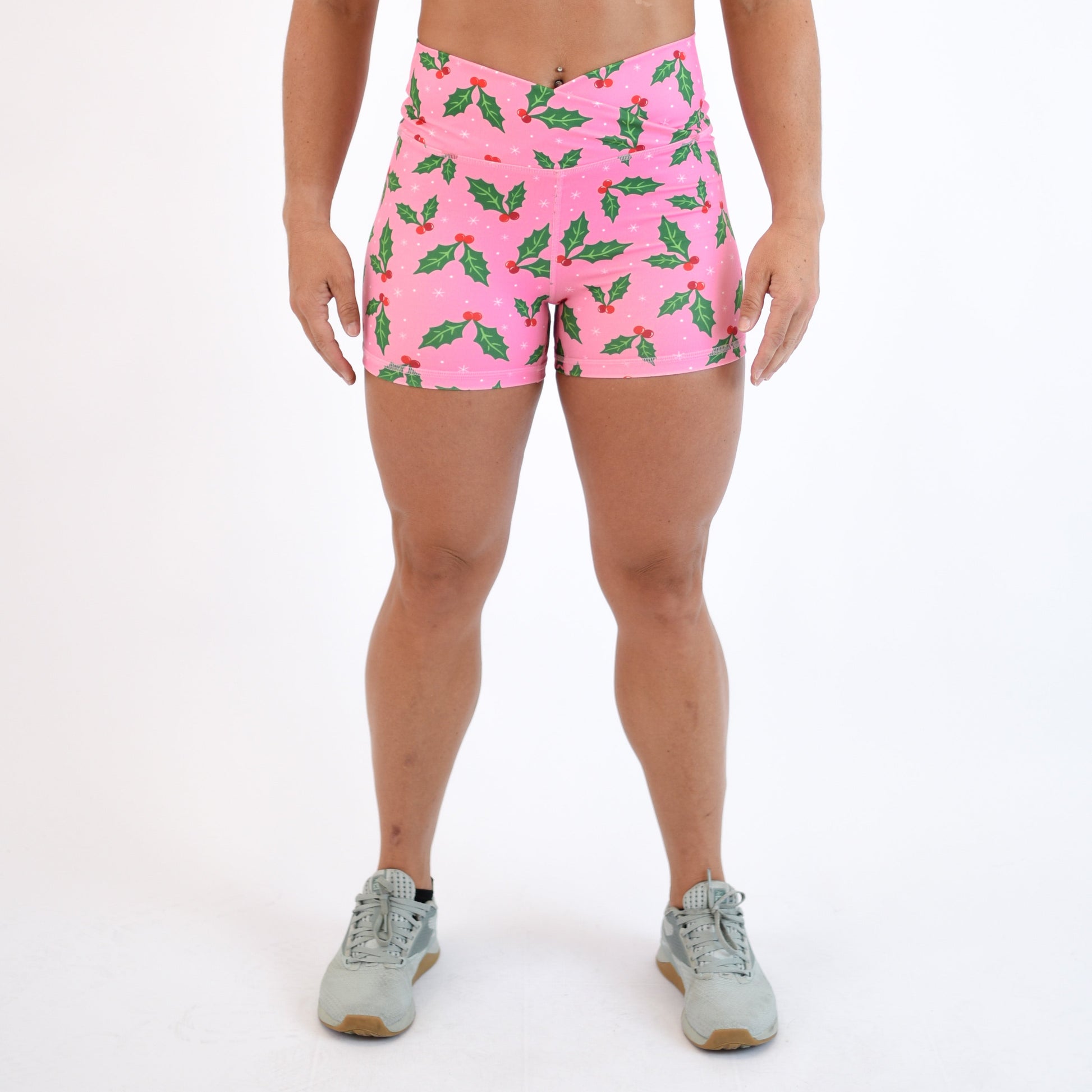 FLEO - V Waistband Short 3.5" - High Rise - Shorts - holly-jolly-1