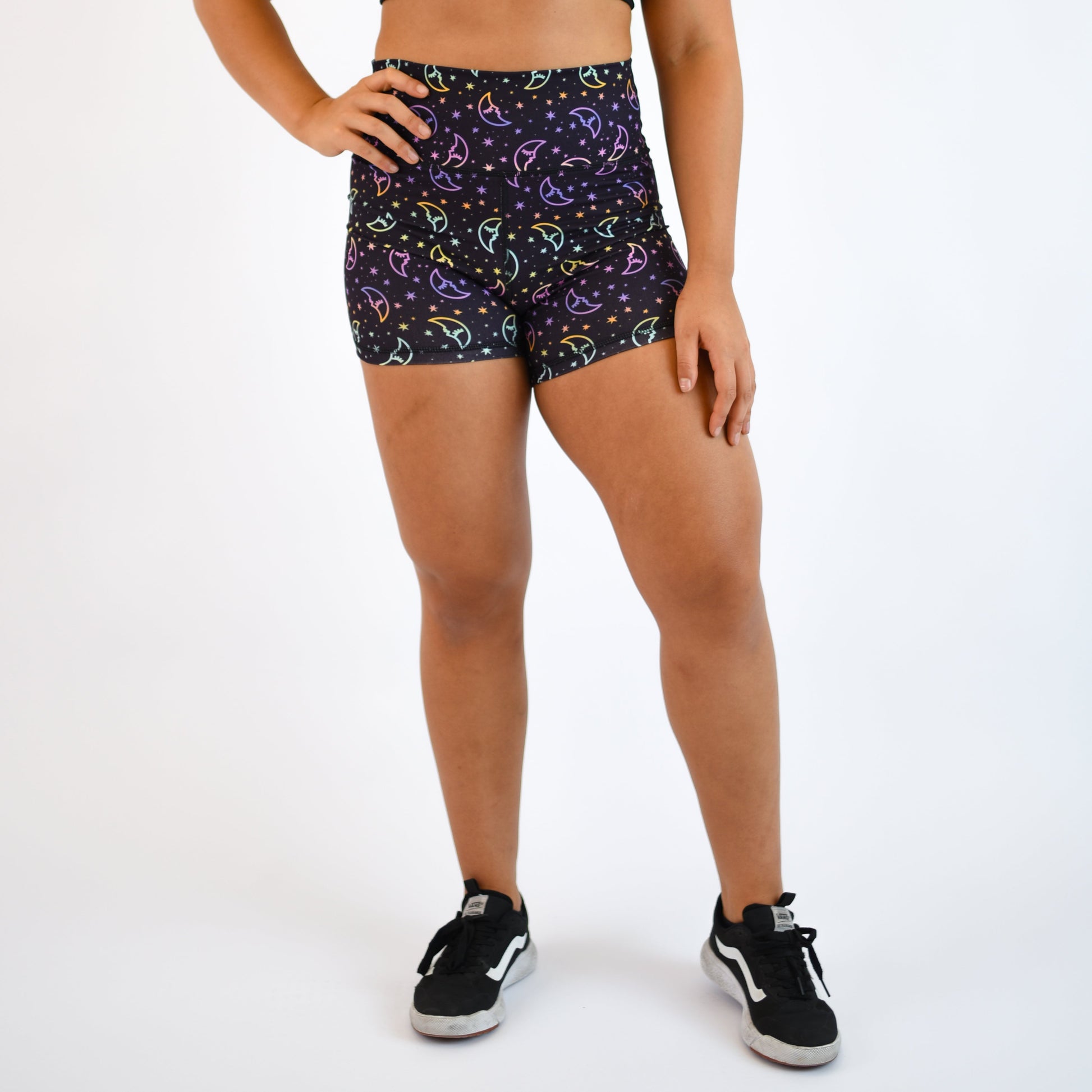 FLEO - True High Short 4" - Higher Rise - Shorts - holographic-moon