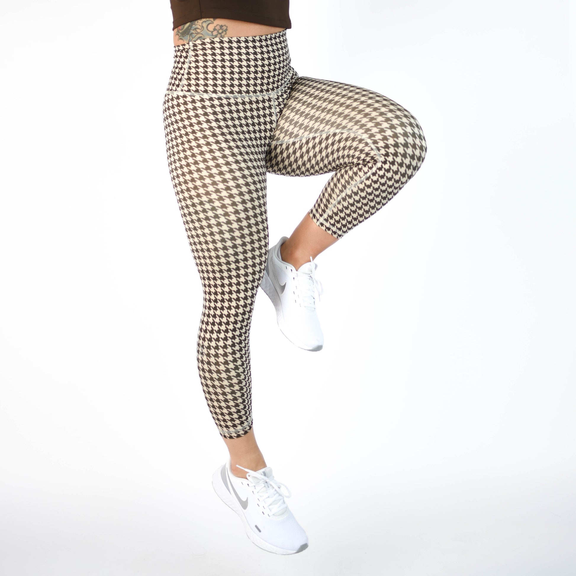 FLEO - El Toro Leggings 21" - High Rise - Leggings - houndstooth-2