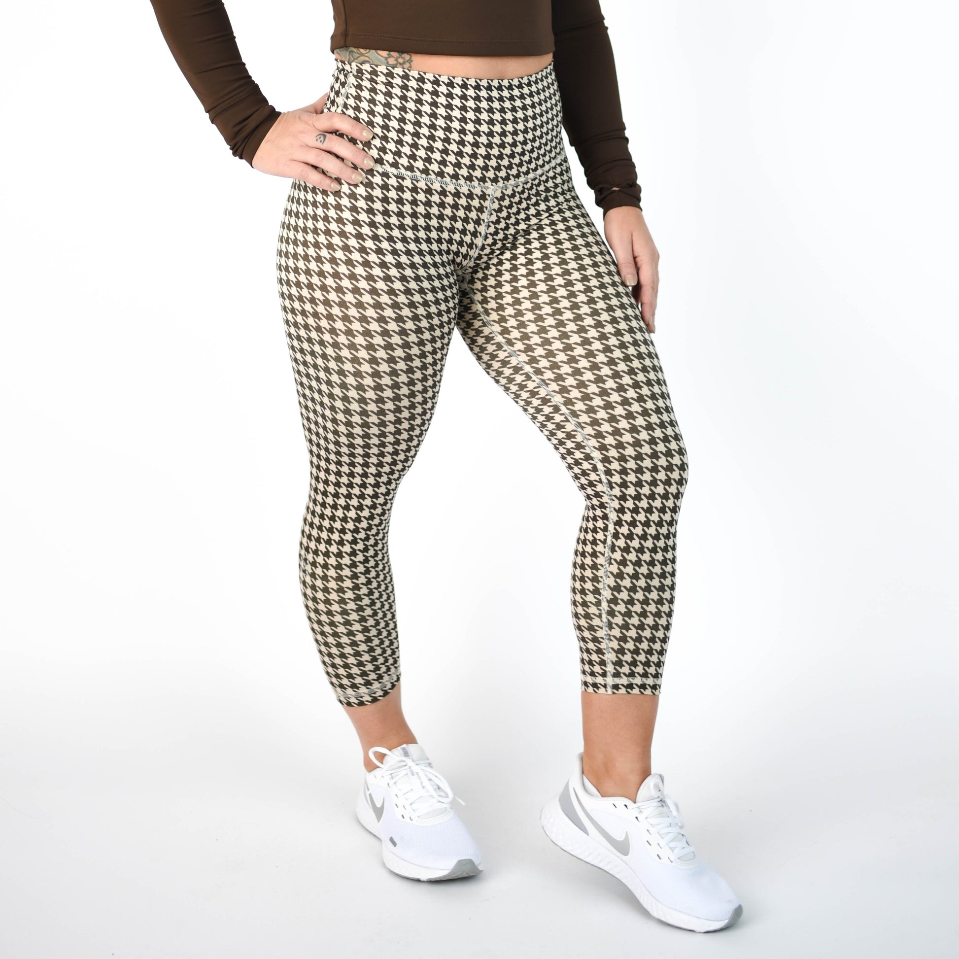 FLEO - El Toro Leggings 21" - High Rise - Leggings - houndstooth-3