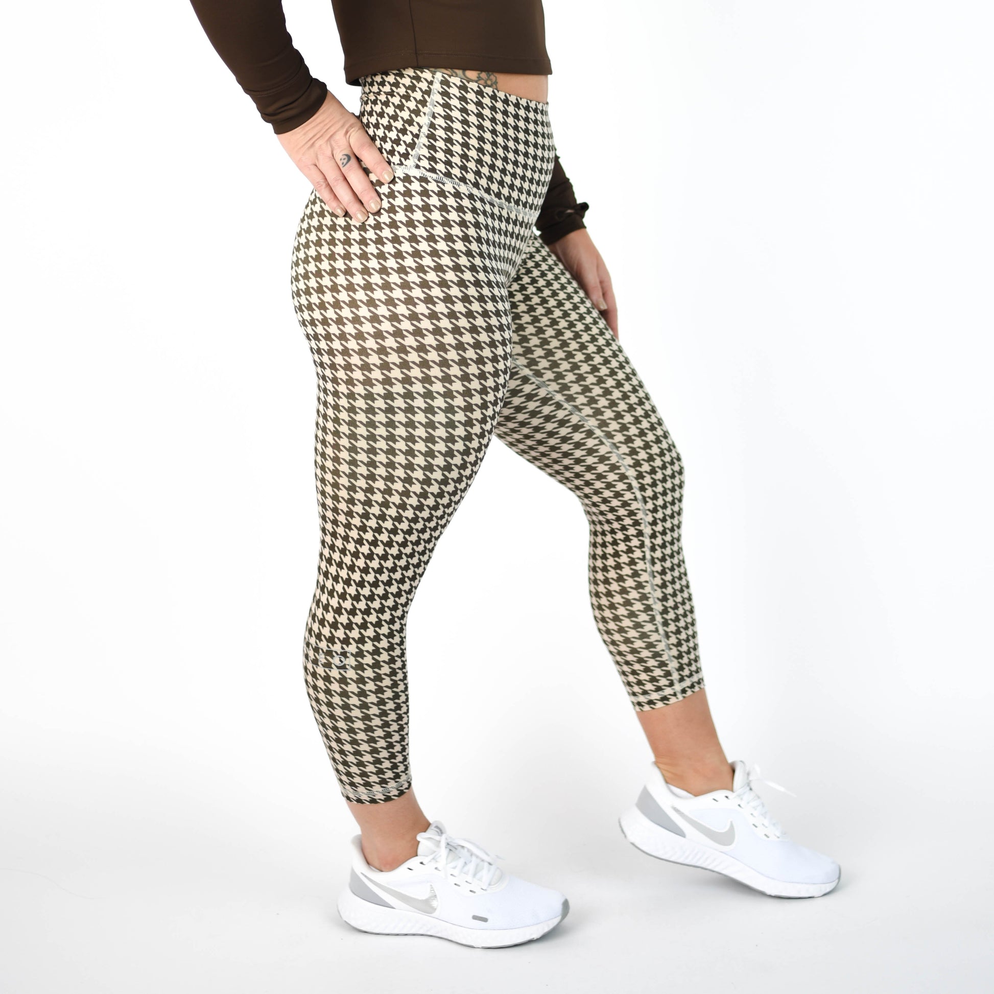 FLEO - El Toro Leggings 21" - High Rise - Leggings - houndstooth-4