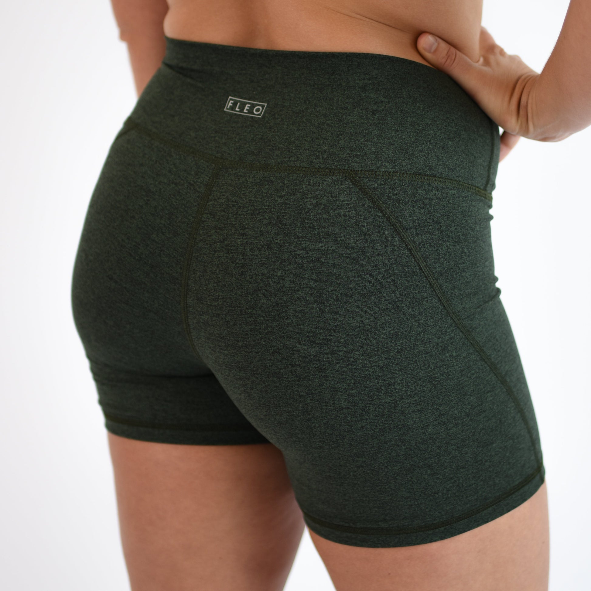 FLEO - Charge Short 5" - No Front Seam - Higher Rise - Shorts - hunter-green-5_3dae2a2d-f738-4204-b273-d0dc2ab3a326