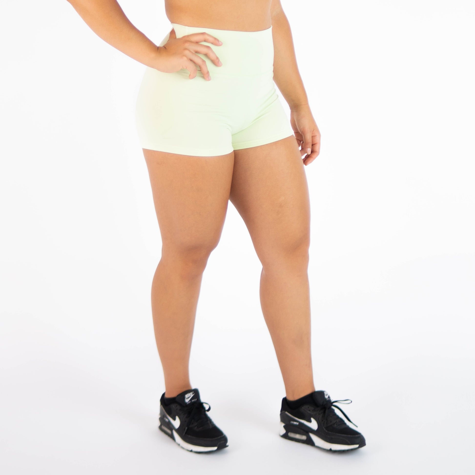 FLEO - True High Original Short 2.5" - Higher Rise - Shorts - lime-cream-2_54d90ad0-c970-4b6c-93ba-09887bd25284
