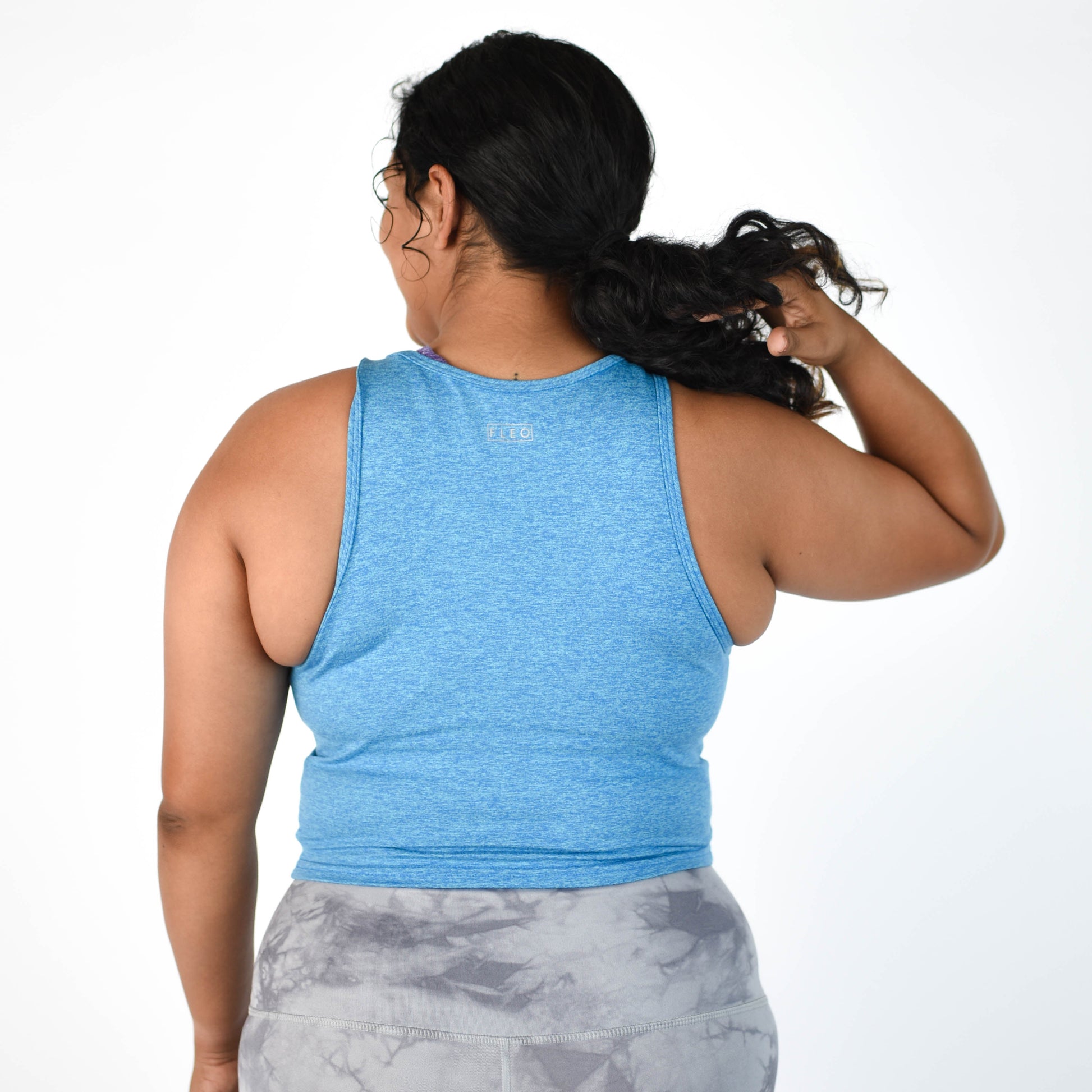 FLEO - Tempo Crop Tank - Fitted - Tank - malibu-4_dbde5bbe-6dd9-4982-b006-01f67f6d0b9b