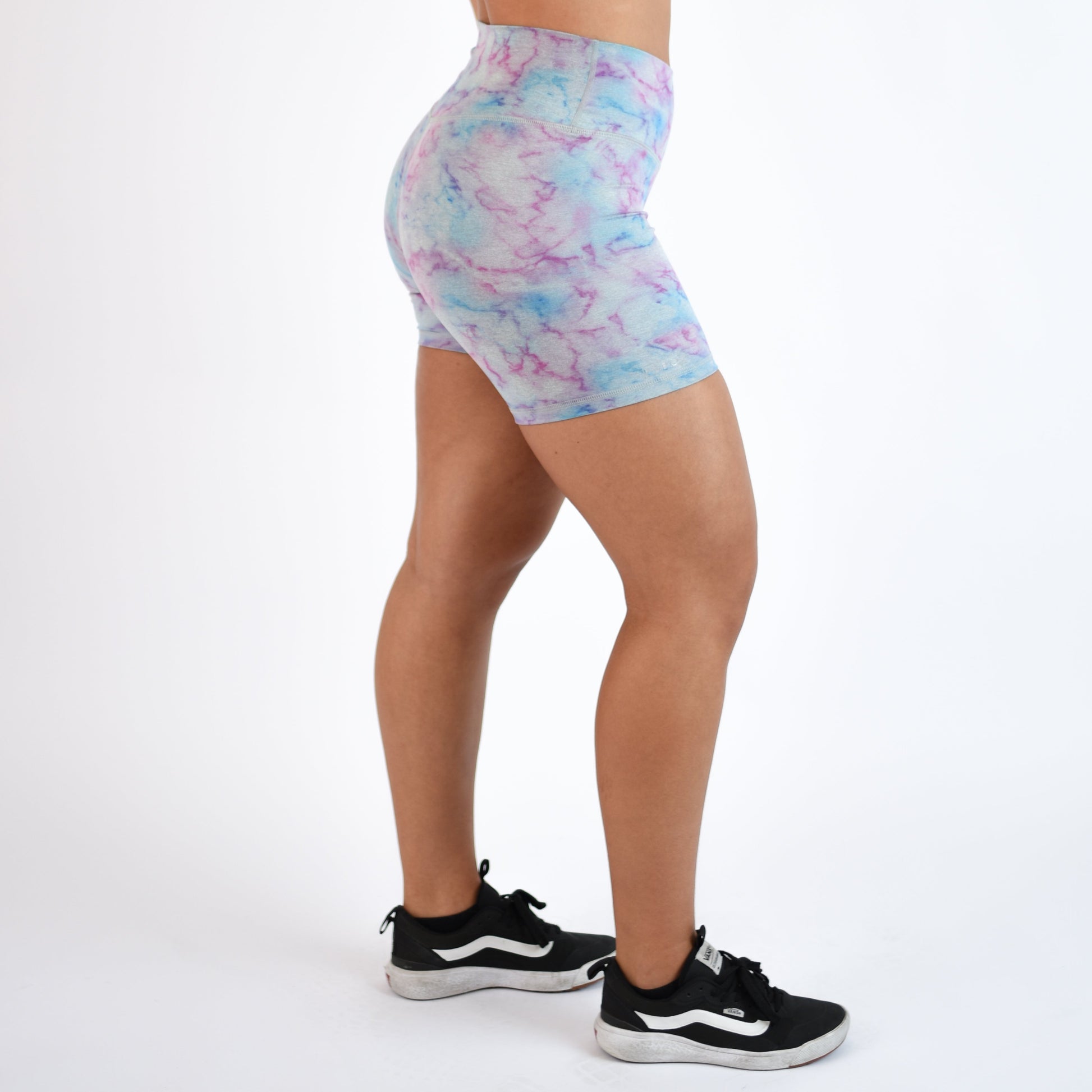 FLEO - Go Go Short 5" - High Rise - Shorts - marble-pink-4