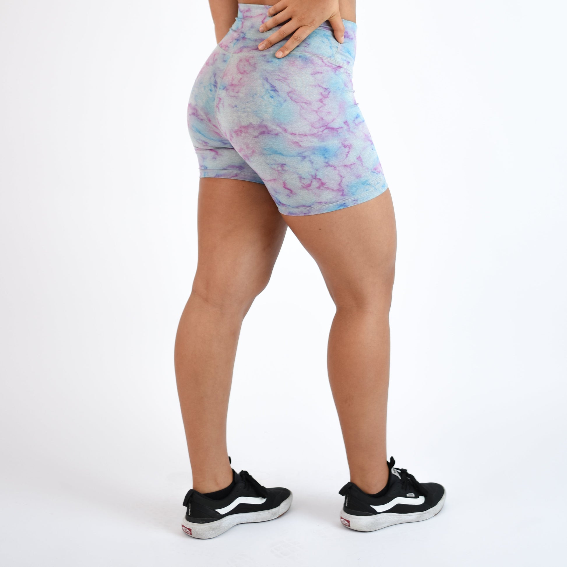 FLEO - Go Go Short 5" - High Rise - Shorts - marble-pink-5