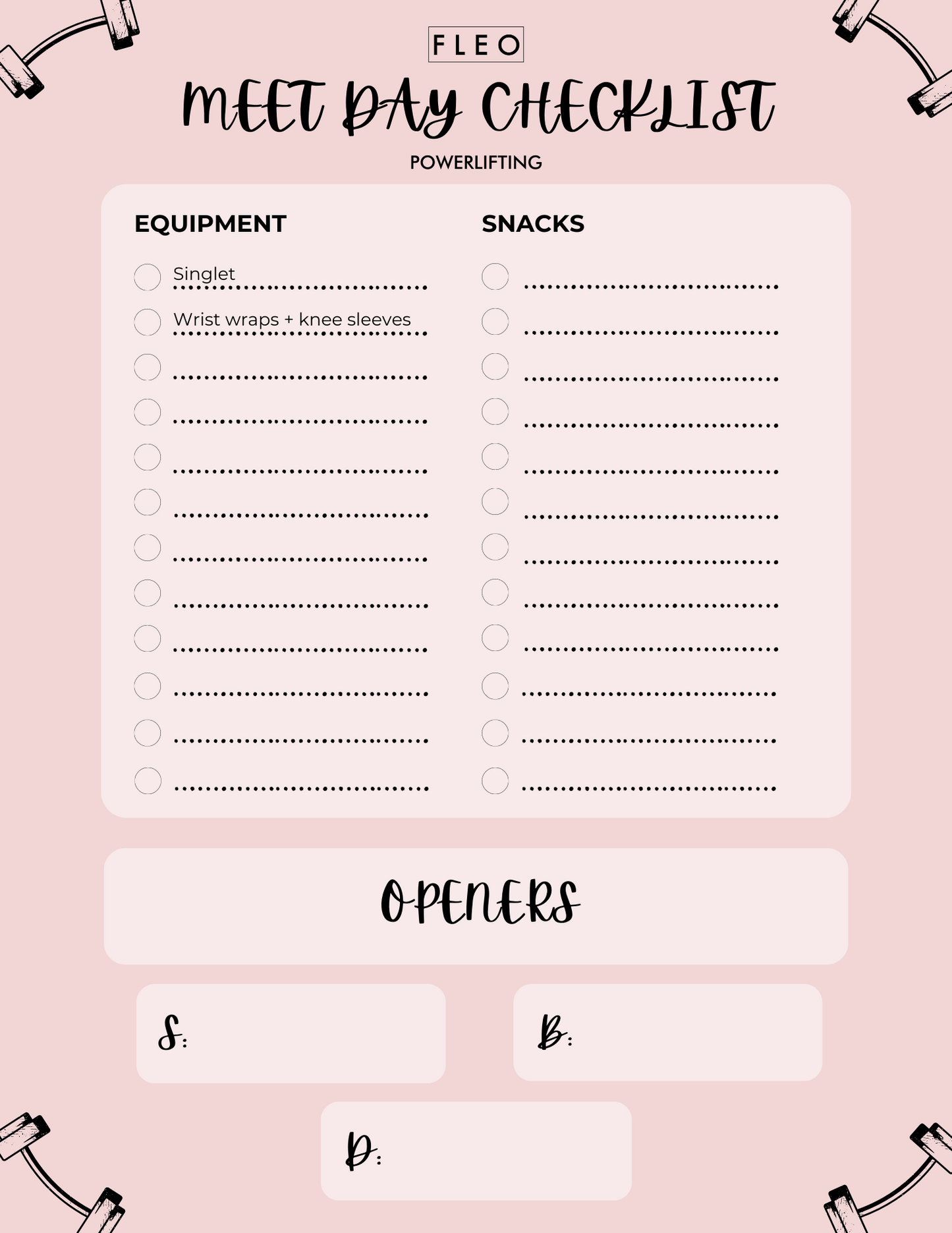 FLEO - A Checklist to Crush Your Next Meet - Digital - meetdaychecklist_1