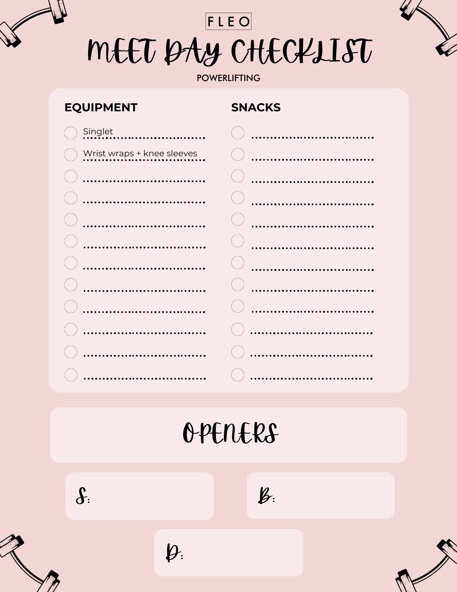 FLEO - A Checklist to Crush Your Next Meet - Digital - meetdaychecklist_1