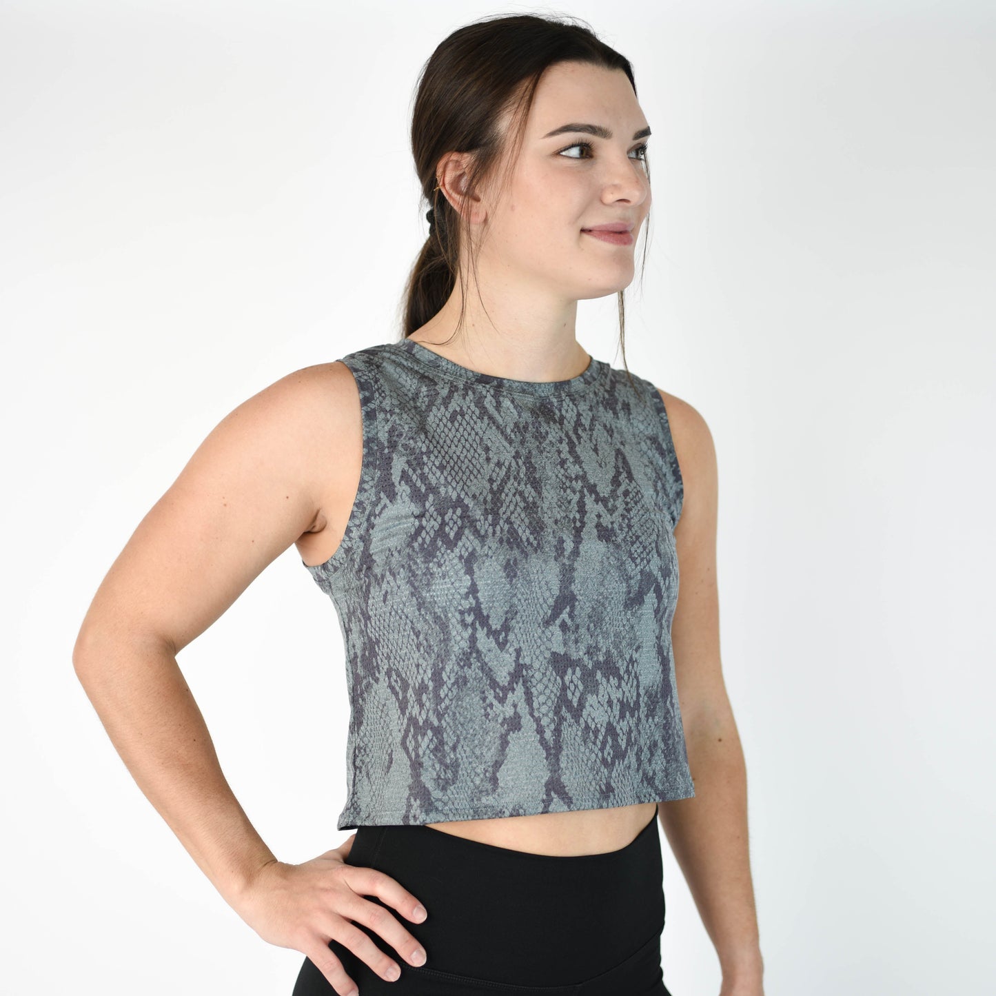 FLEO - Dylan Muscle Crop - Moonlit Python - Sale - moonlit-python-3