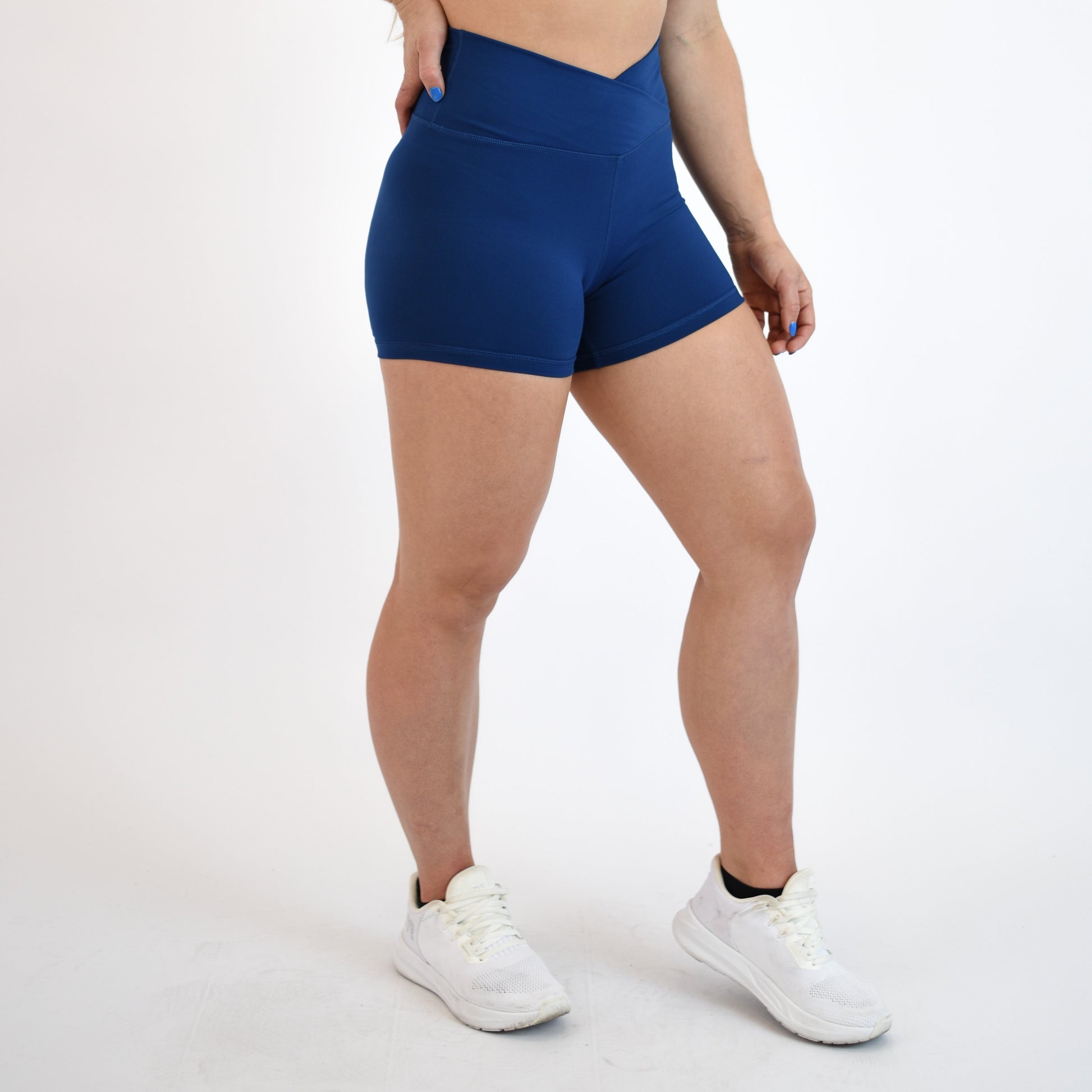 FLEO - V Waistband Short 3.5" - High Rise - Shorts - navy-p-2_d767d9d6-54cf-429f-a253-4e73224d0902