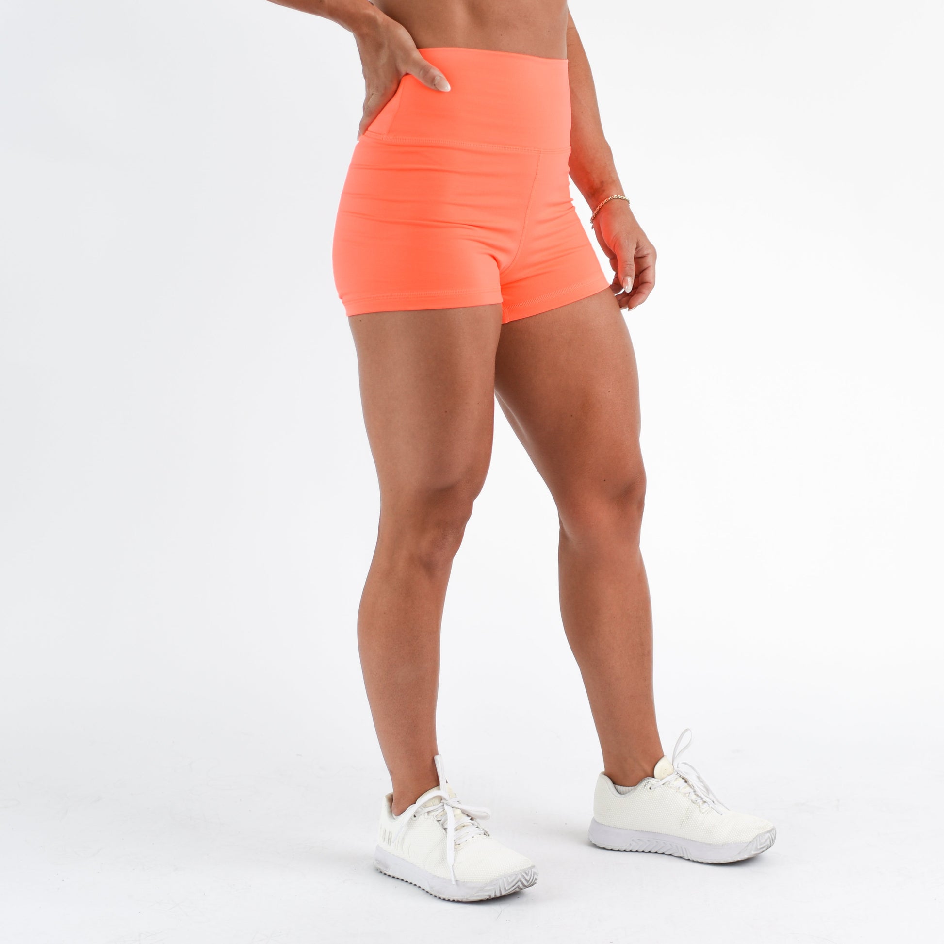 FLEO - True High Original Short 2.5" - Higher Rise - Shorts - neon-coral-3_4d6fbf4c-5e67-4d77-a76b-1287fd92b797